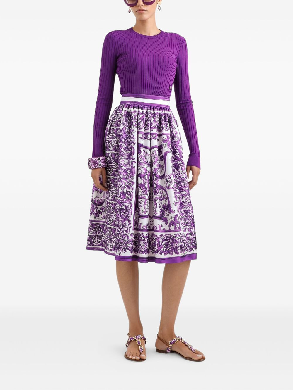 silk midi skirt - 2