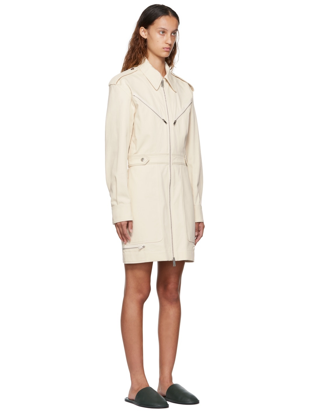 Off-White Zip Utility Minidress - 2
