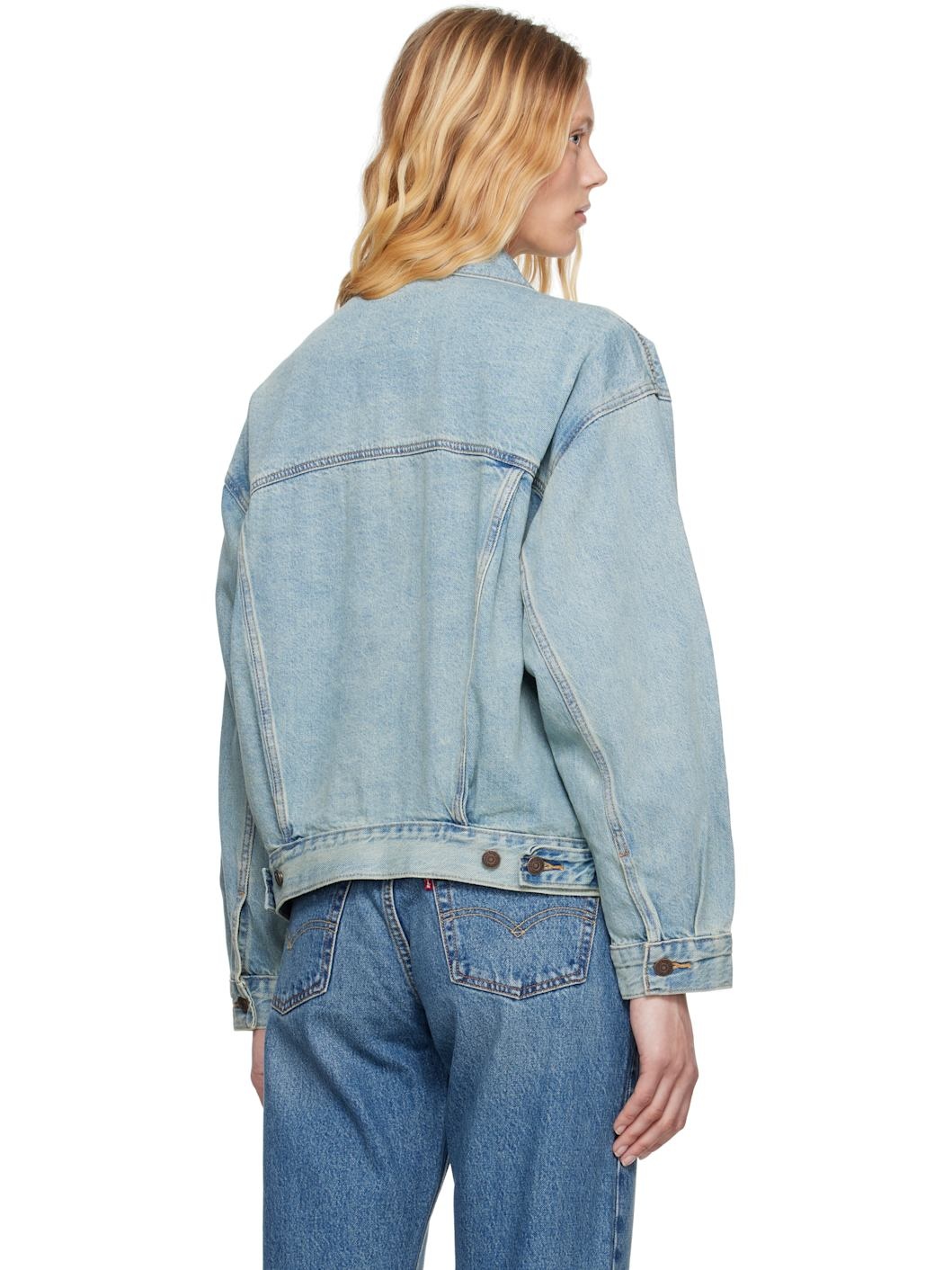 Blue '90s Trucker Jacket - 3