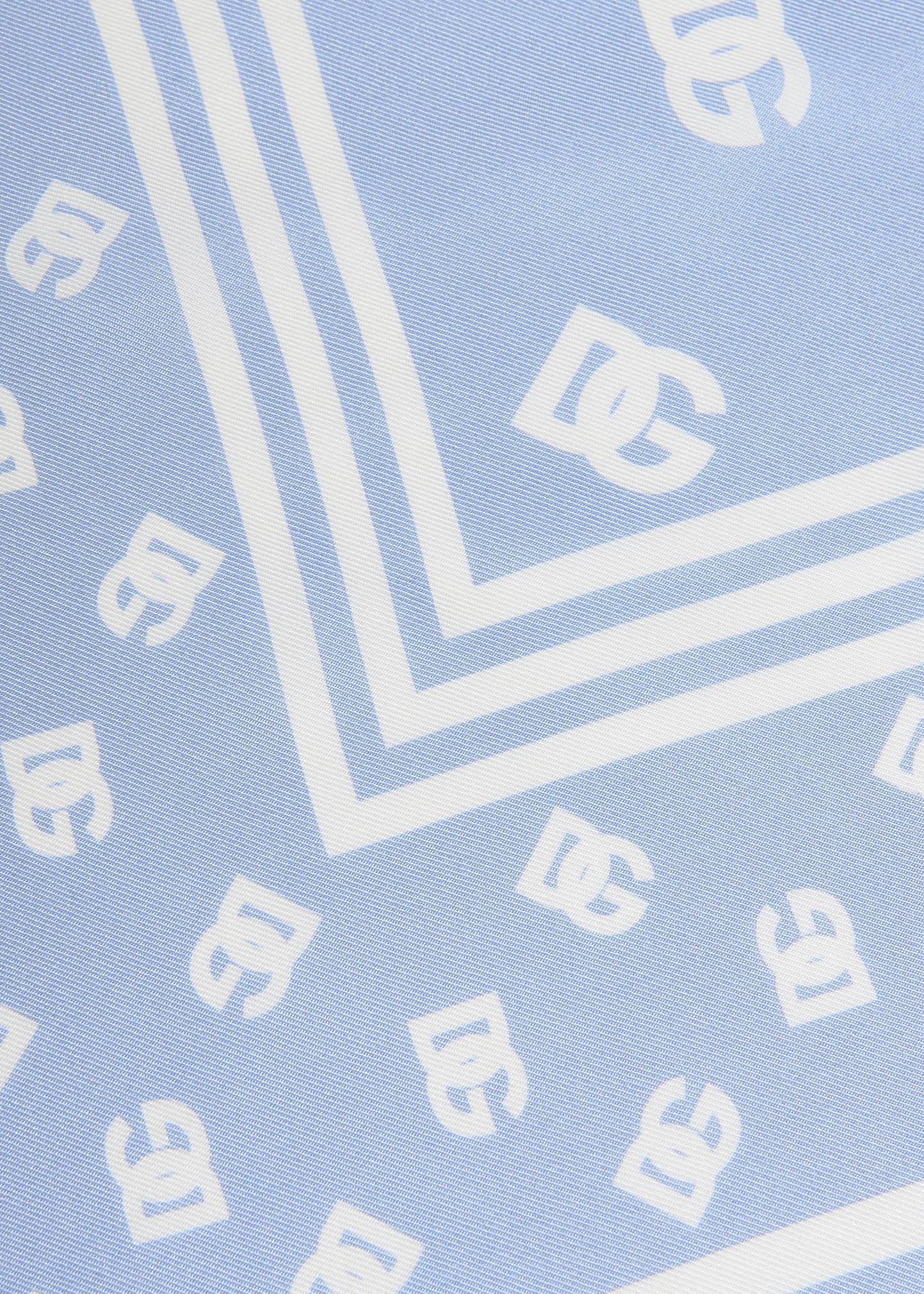Polka-Dot DG Monogram Silk Twill Square Scarf - 4