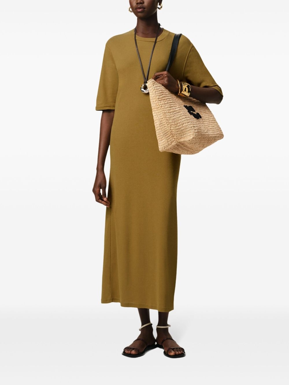 short-sleeve midi dress - 2