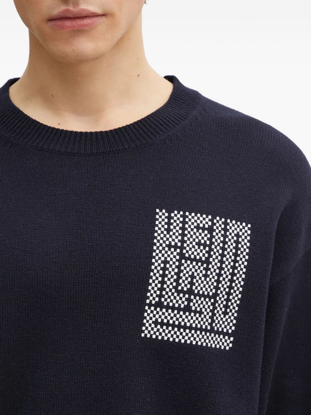 Kamon intarsia-logo sweater - 5