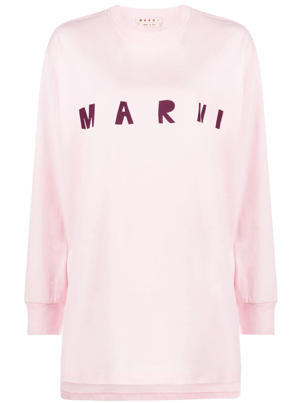 logo print high-low hem sweatshirt - 1