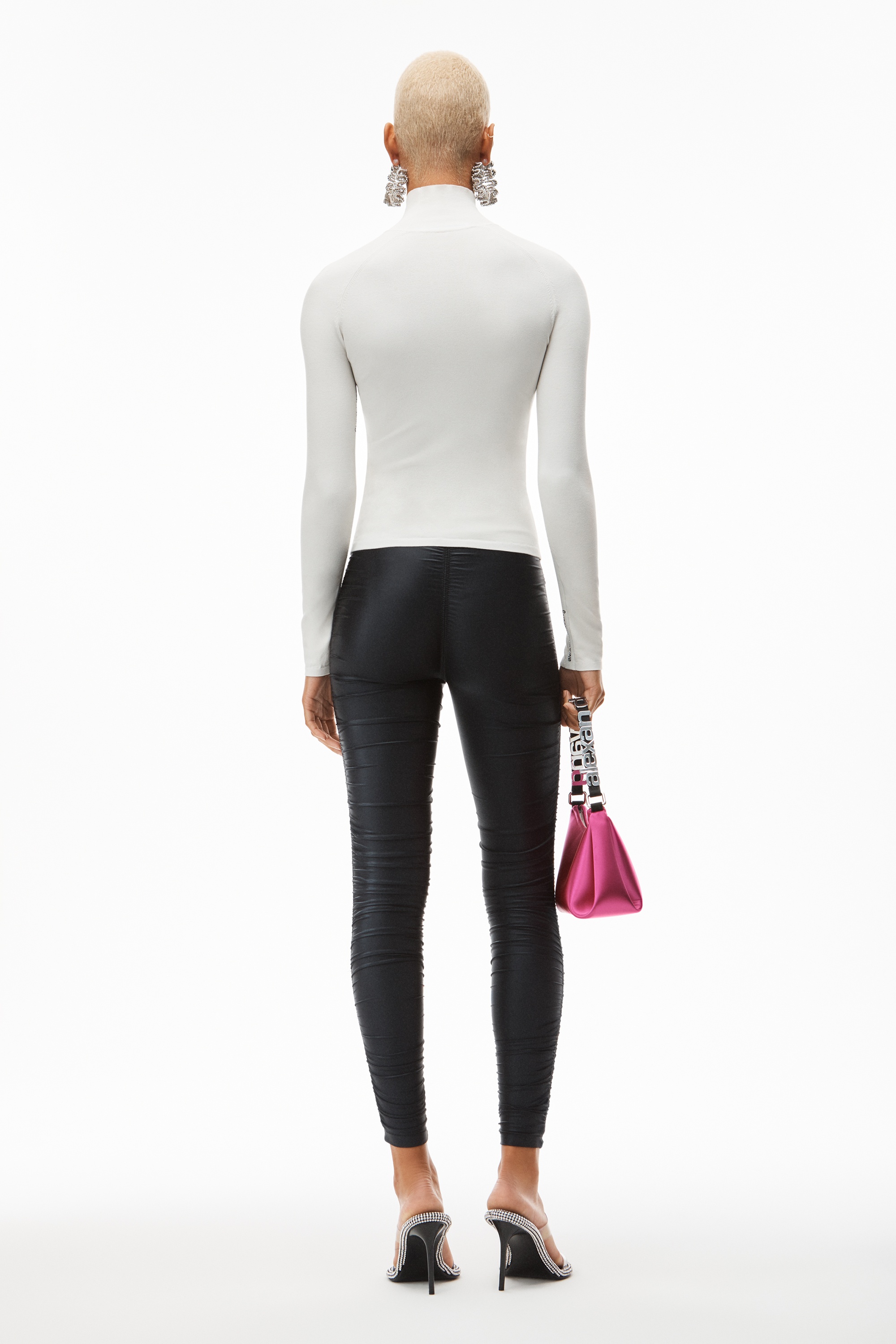 LOGO TURTLENECK IN STRETCH VISCOSE - 4