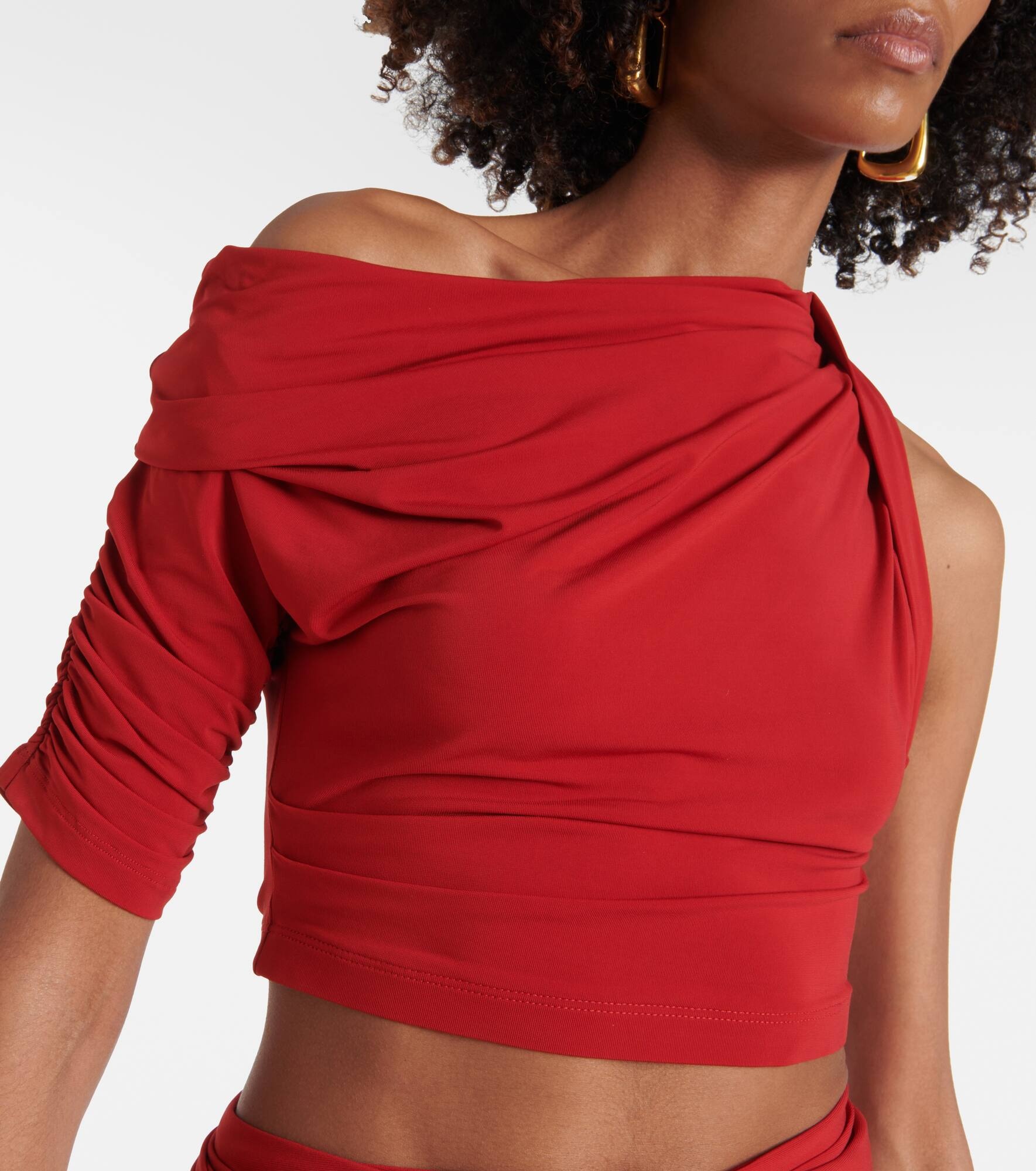 Le Haut Drapeado jersey crop top - 4