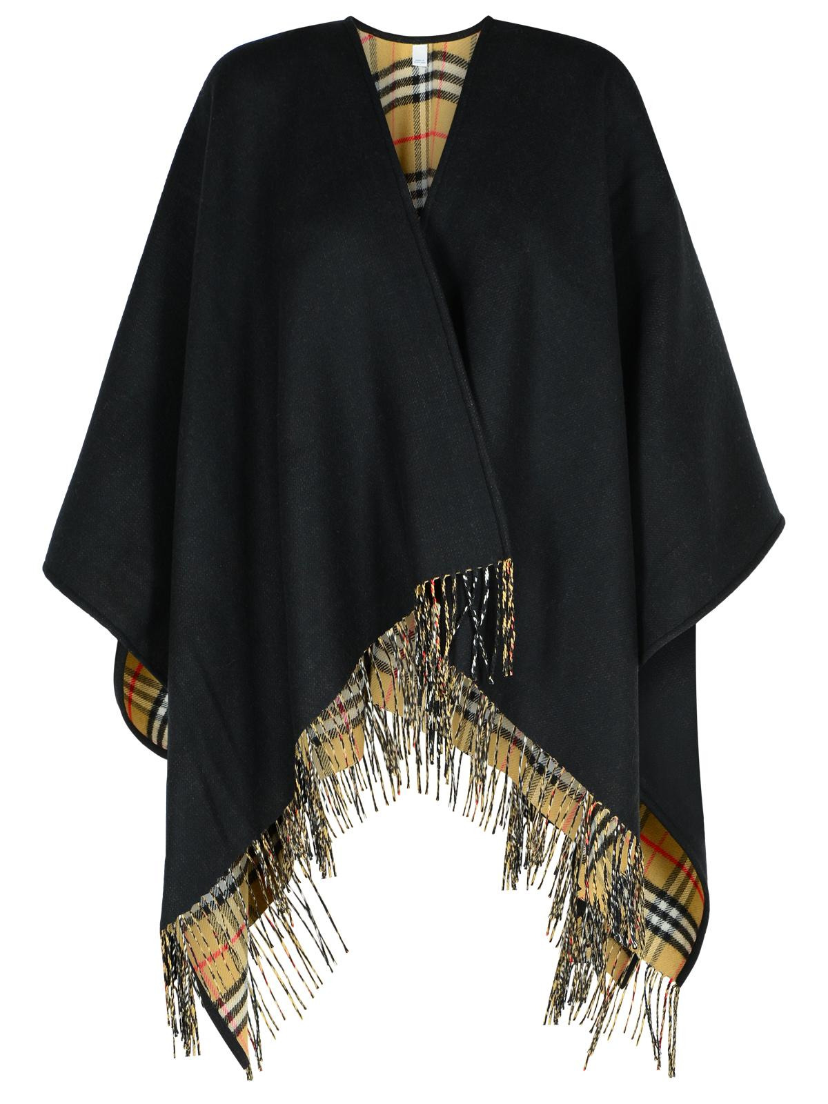 Burberry Reversible Black Wool Cape Women - 1
