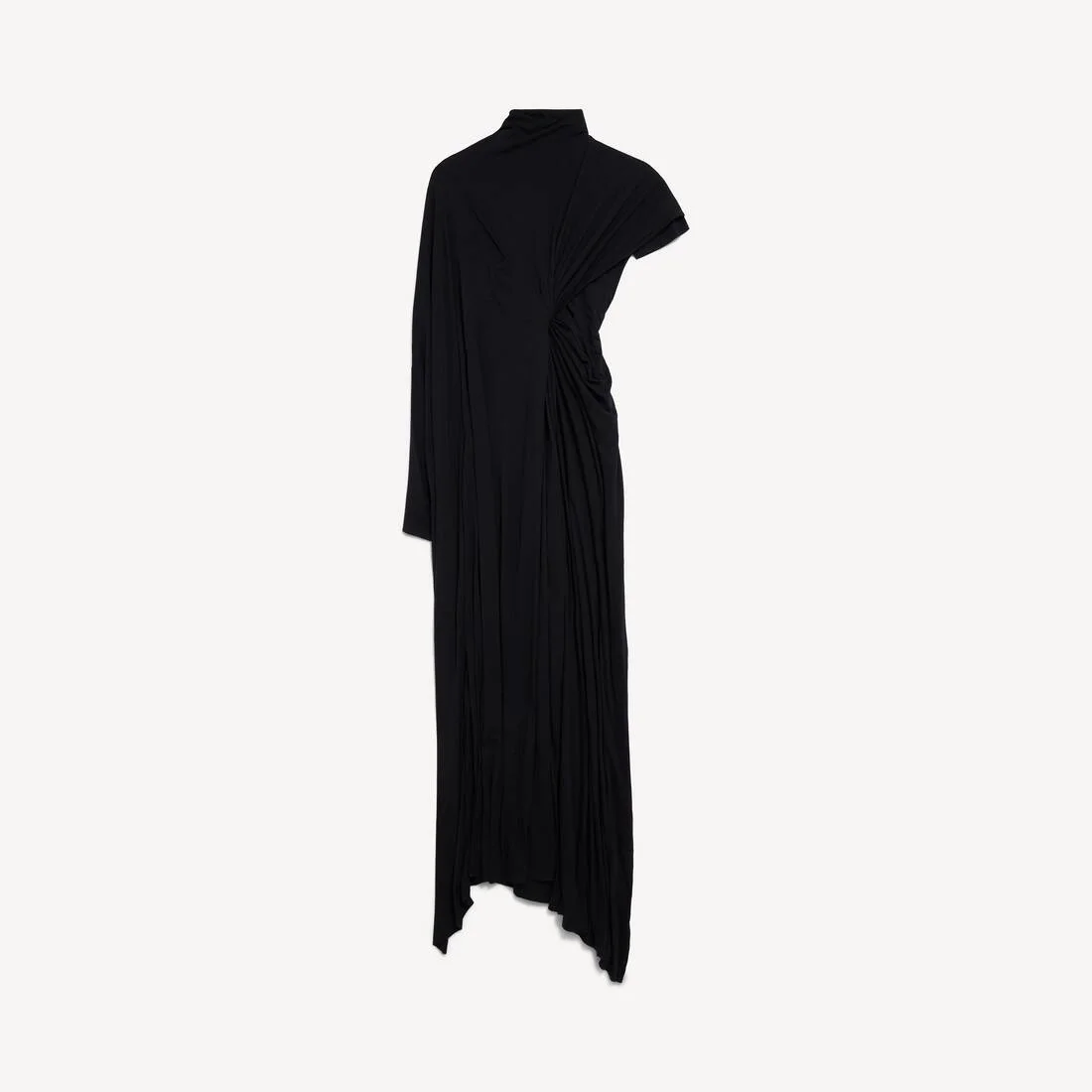 Women's Draped Cape Dress in Black - 1