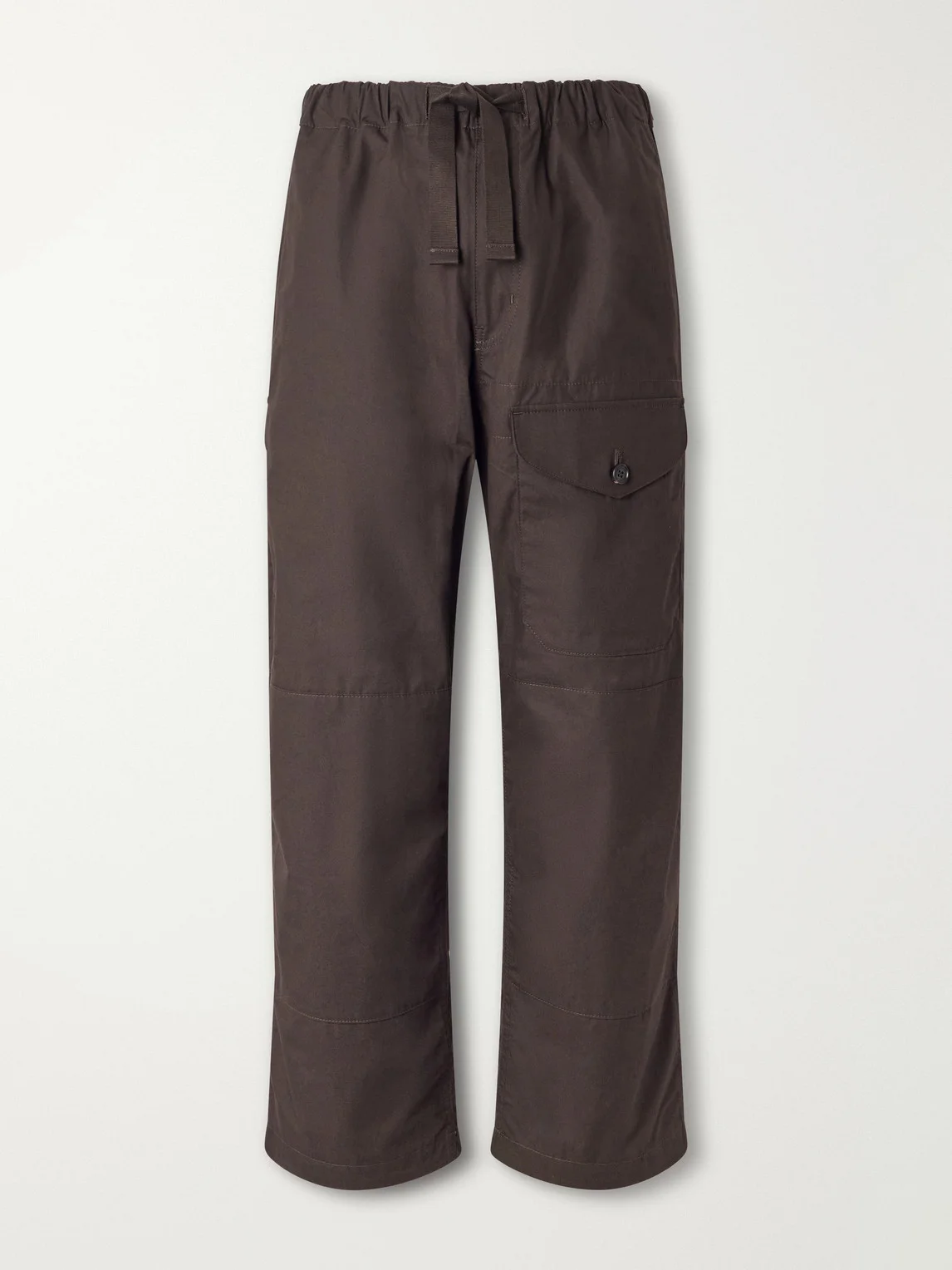 Wide-Leg Cotton Trousers - 1