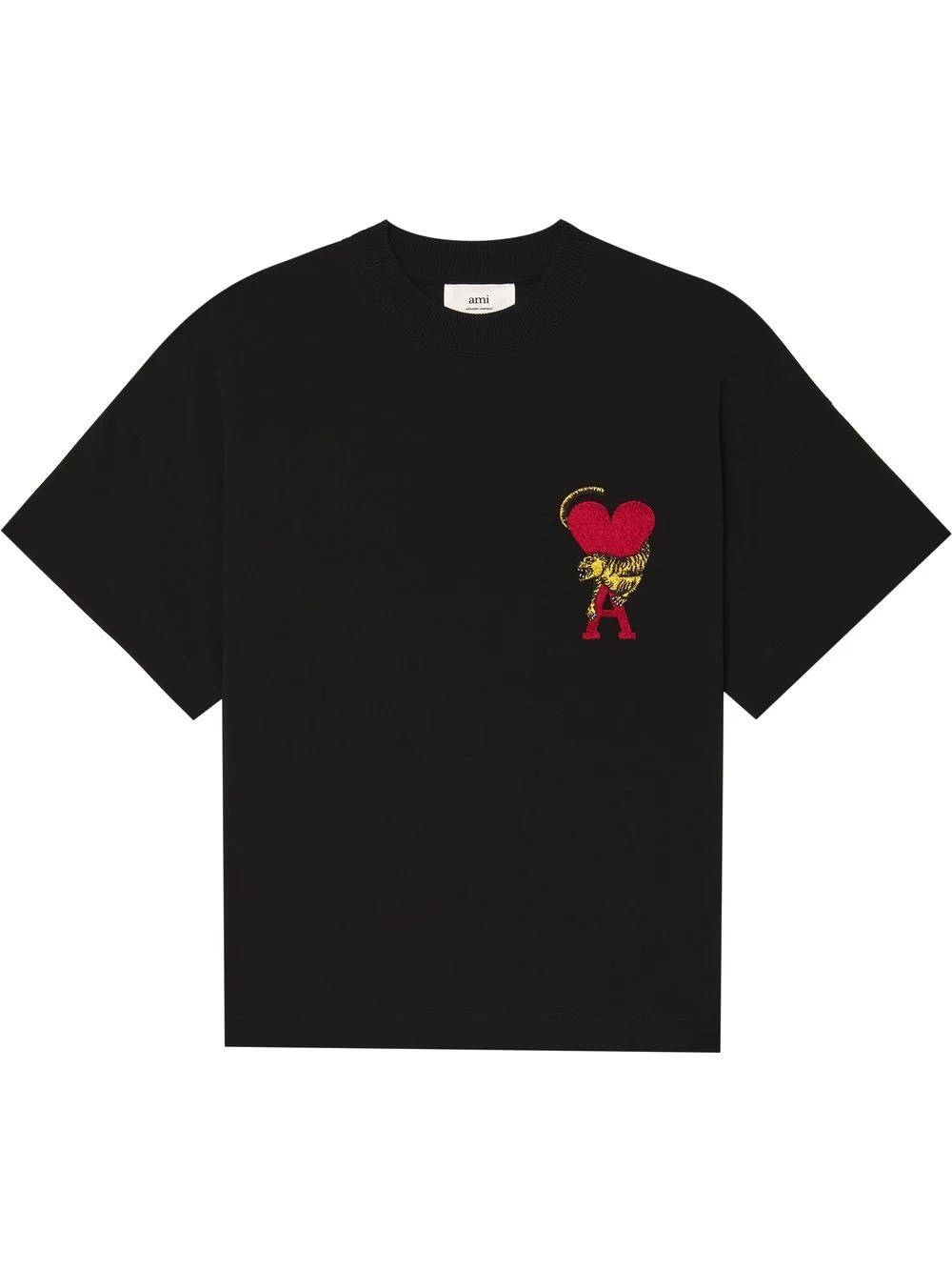 tiger Ami de Coeur embroidered T-shirt - 1