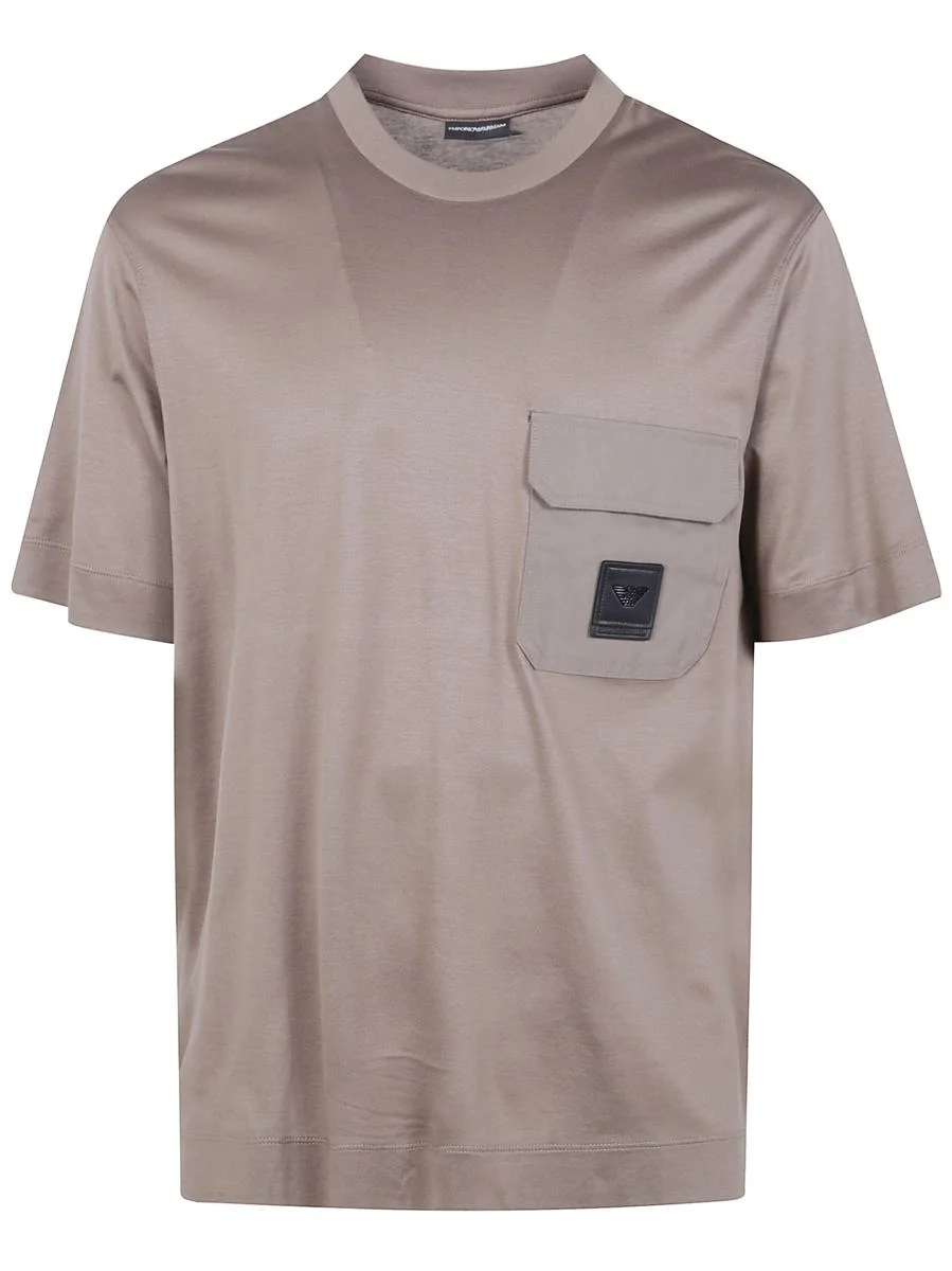 Emporio Armani Short Sleeves With Pocket T-Shirt Clothing - 1