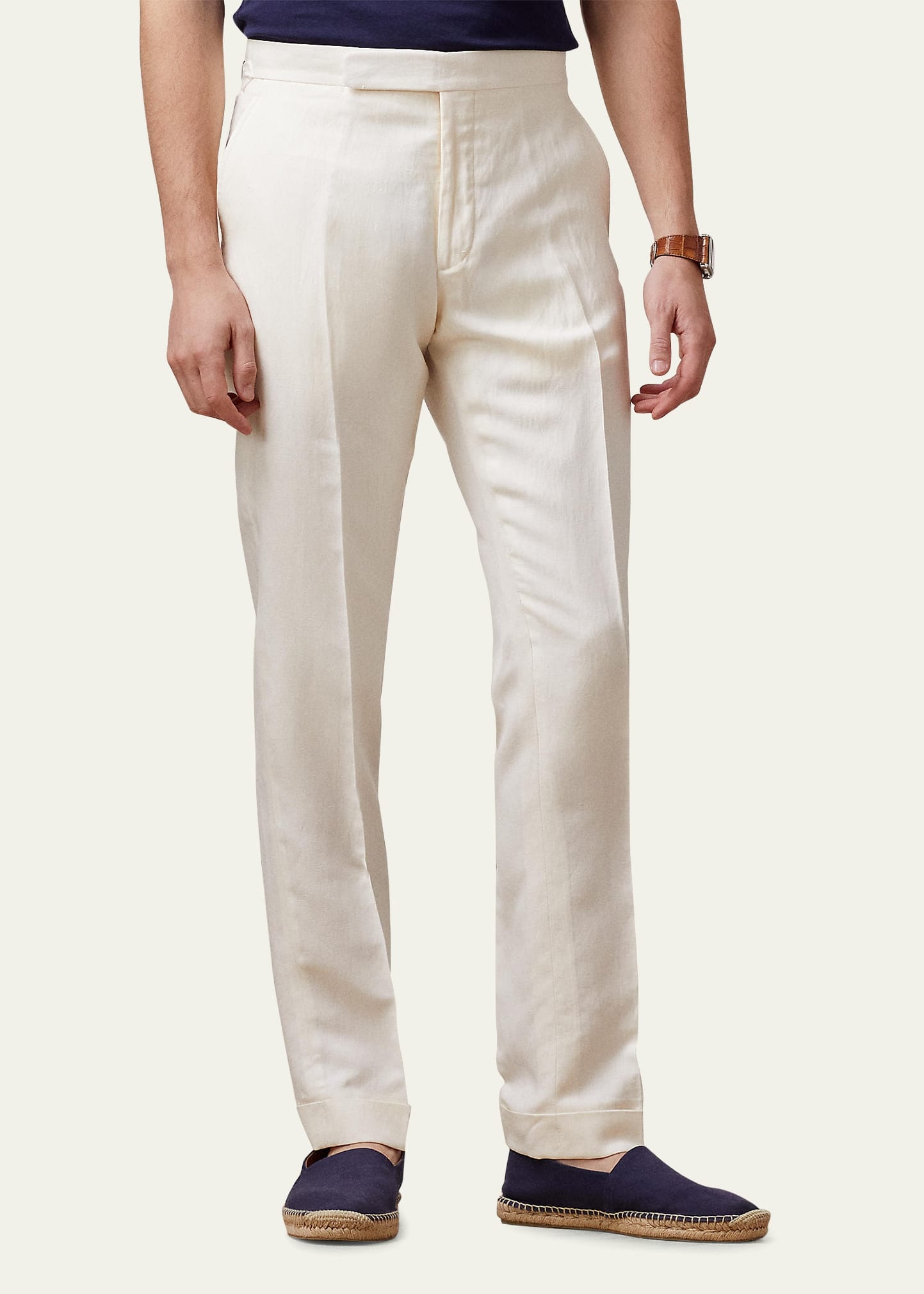 Men's Luxe Tussah Silk and Linen Trousers - 4