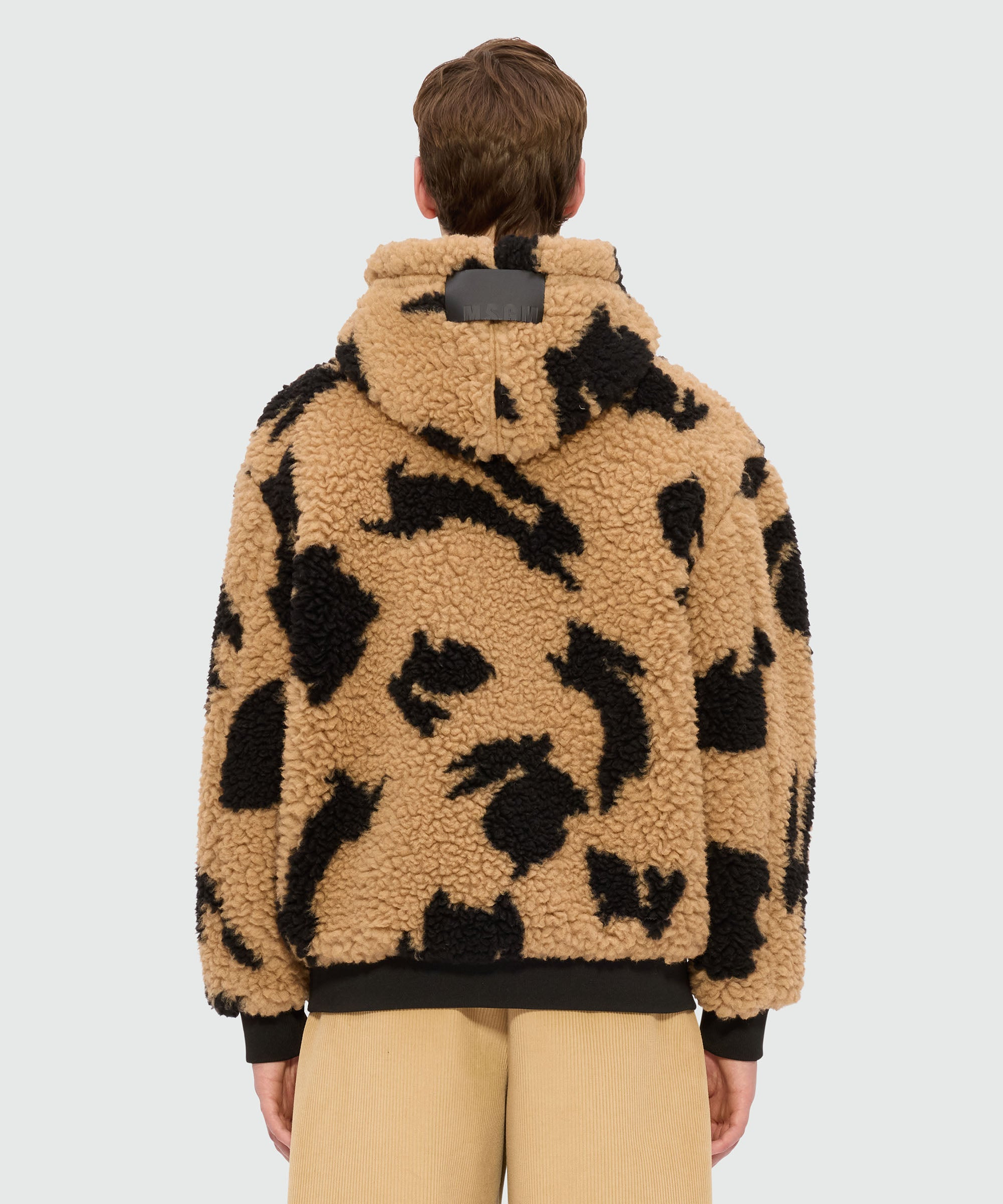 Beige teddy jacket with "Follow the Rabbit®" motif - 3