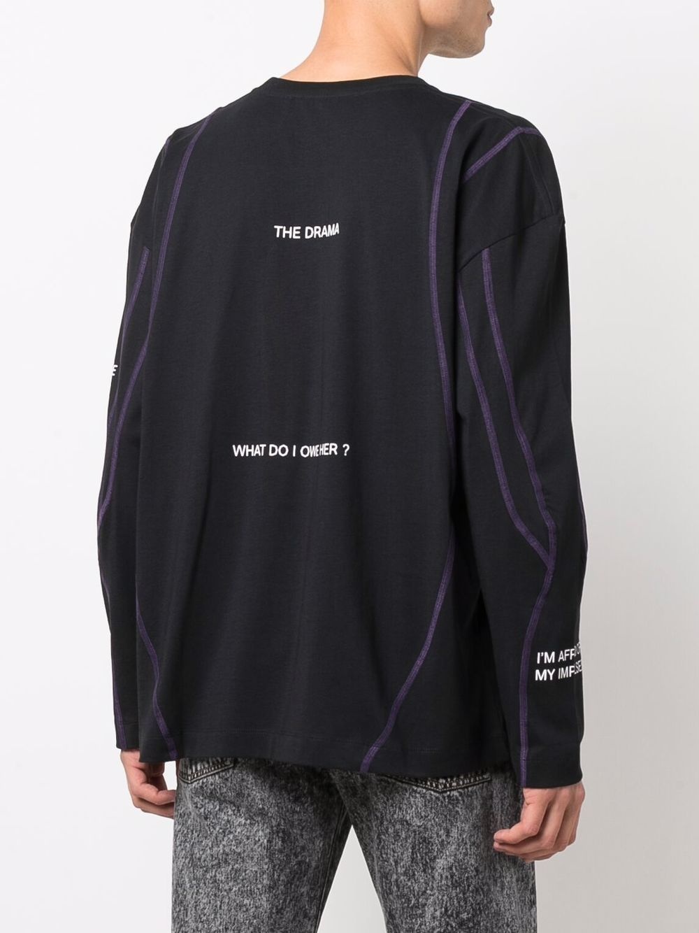 slogan-print long-sleeve T-shirt - 4