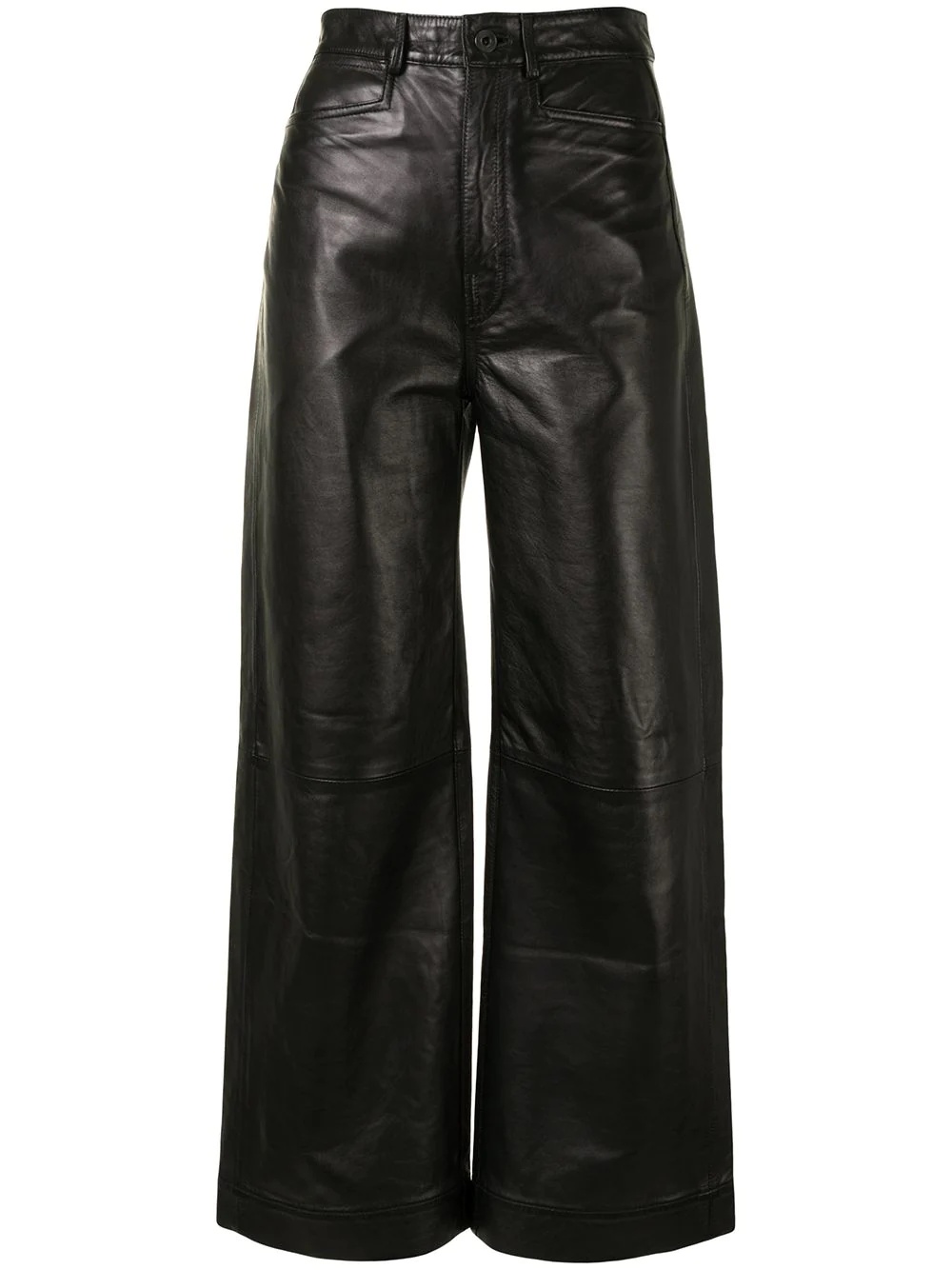 nappa-leather culotte trousers - 1