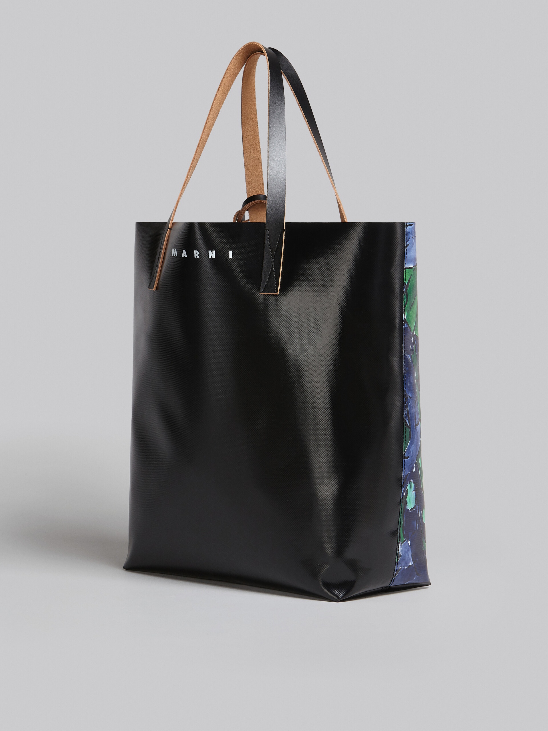 TRIBECA SHOPPING BAG WITH BLUE AND GREEN MANI PRINT - 3