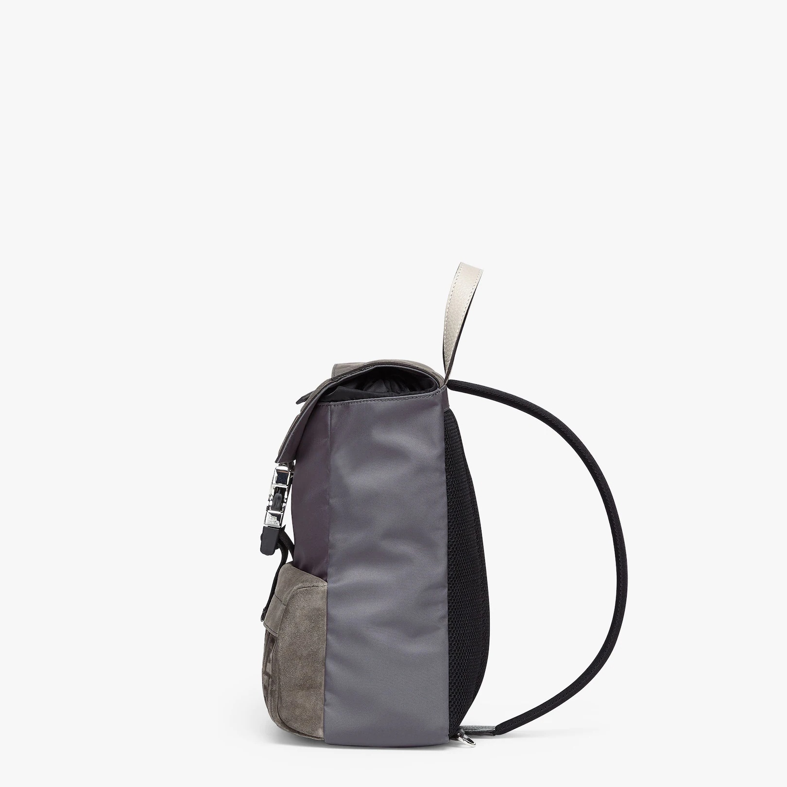 Gray suede backpack - 2