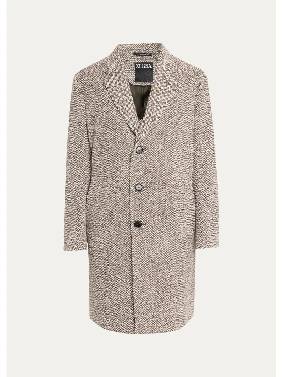 Men's Oasi Cashmere Melange Overcoat - 1