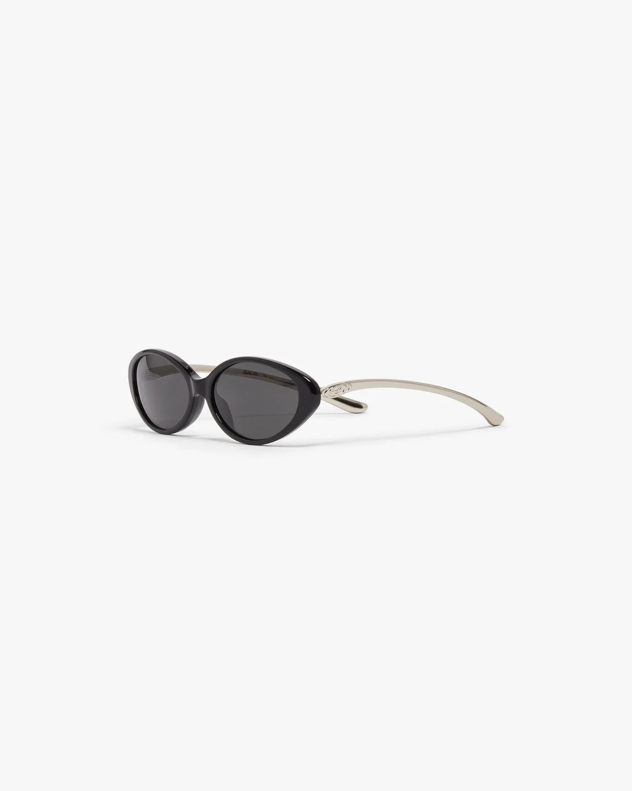 Black Oval Curve Sunglasses | Casablanca Paris - 1