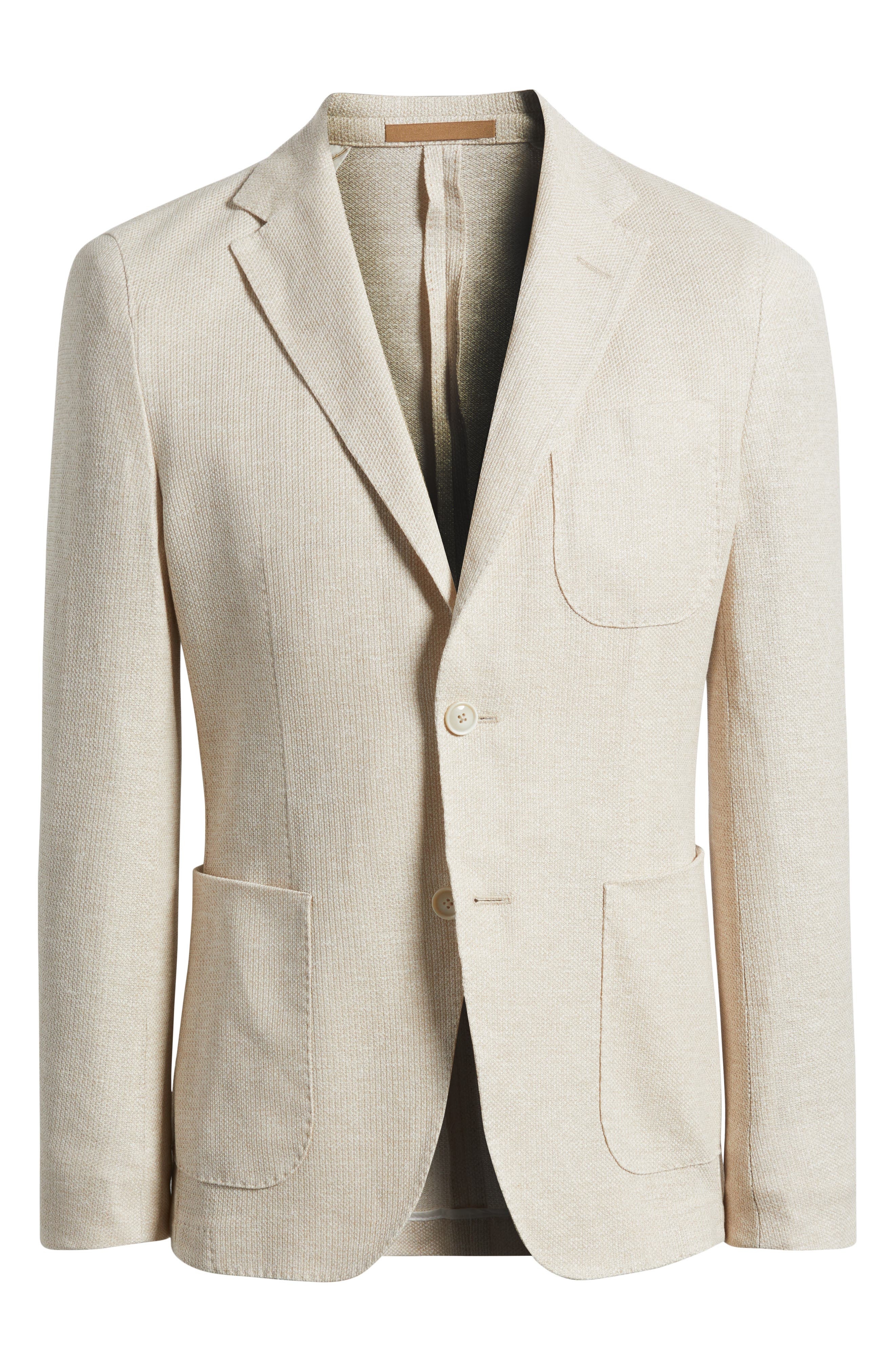 BOSS Heston Linen & Cotton Sport Coat in Open White at Nordstrom - 6