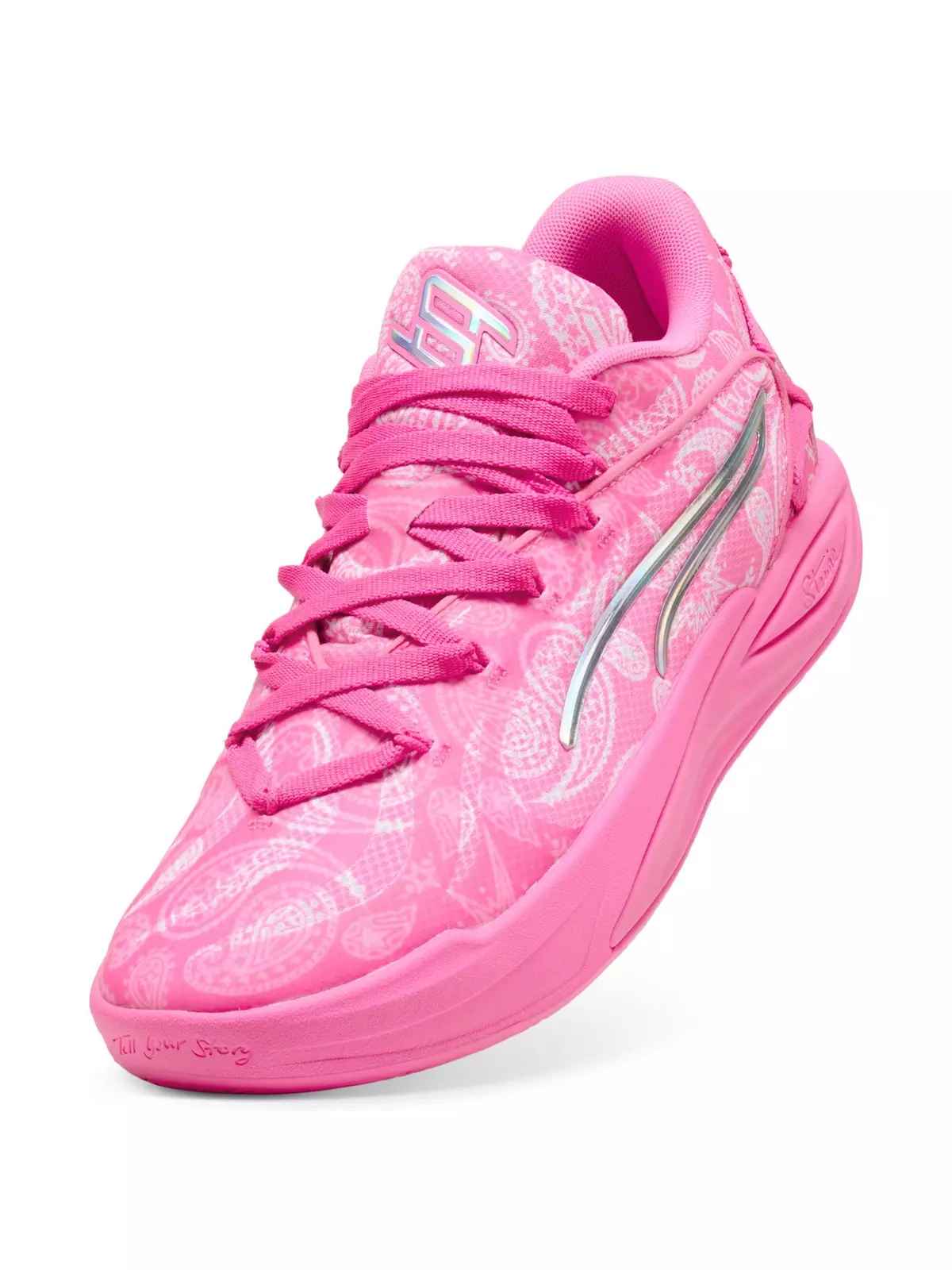 PUMA Stewie 4 St4rz "Pink Pixel/PUMA White" Women's Basketball Shoe - 5