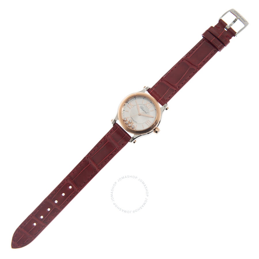 Chopard Happy Sport Automatic Silver Dial Ladies Watch 278573 6013-RD STRAP - 3