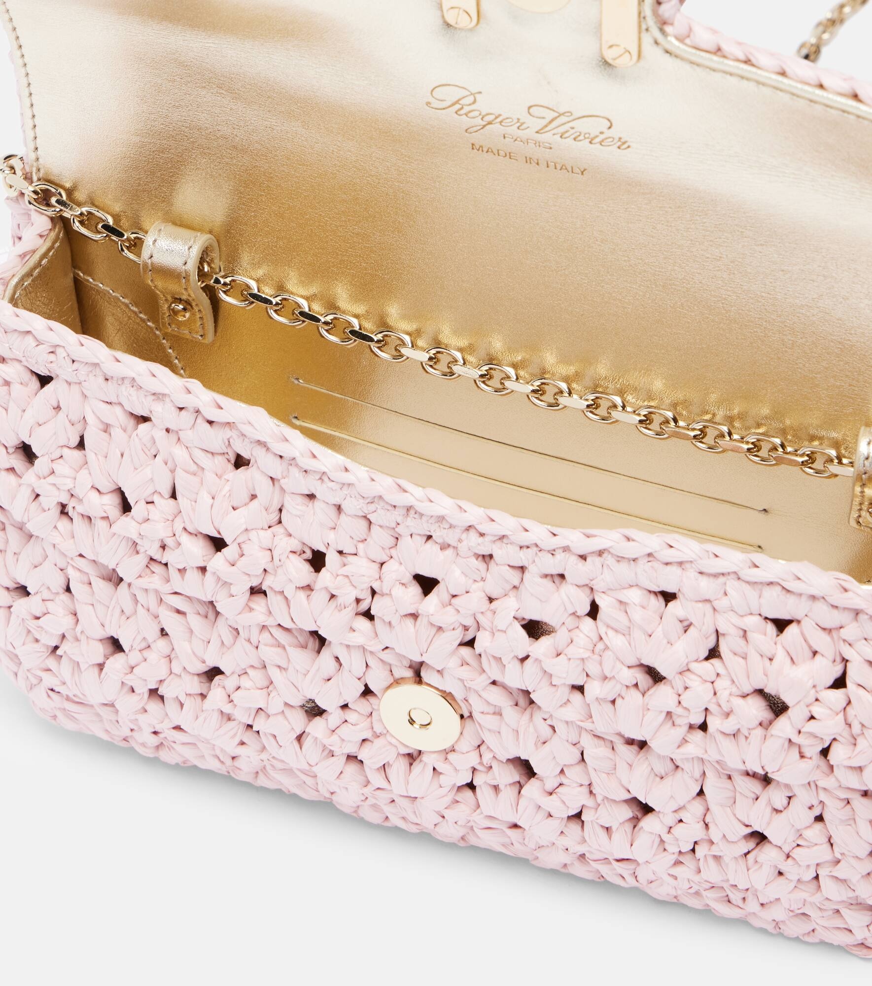 Jeu De Fille embellished raffia clutch - 3