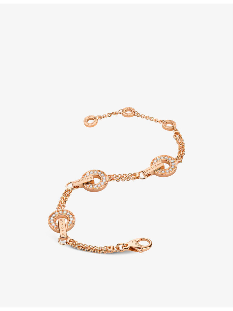 BVLGARI BVLGARI BVLGARI 18ct yellow-gold and mother of pearl bracelet outlook