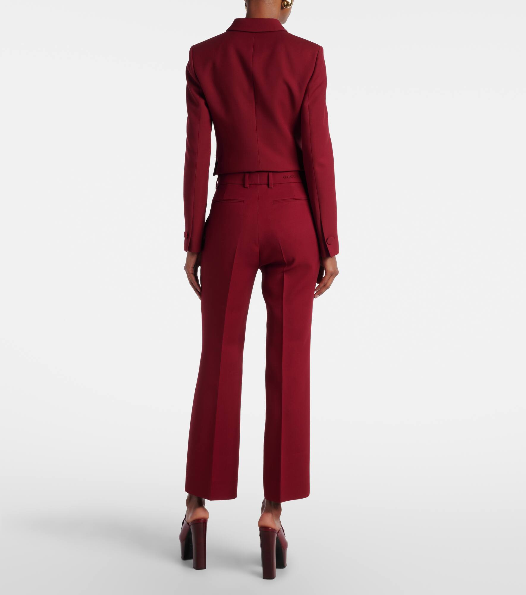 Silk and wool straight pants - 3