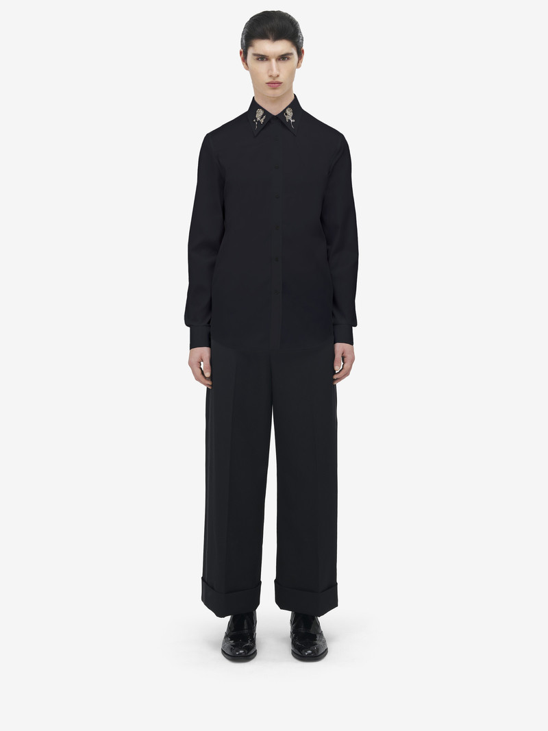 Sailor Tattoo Rose Embroidery Shirt 3