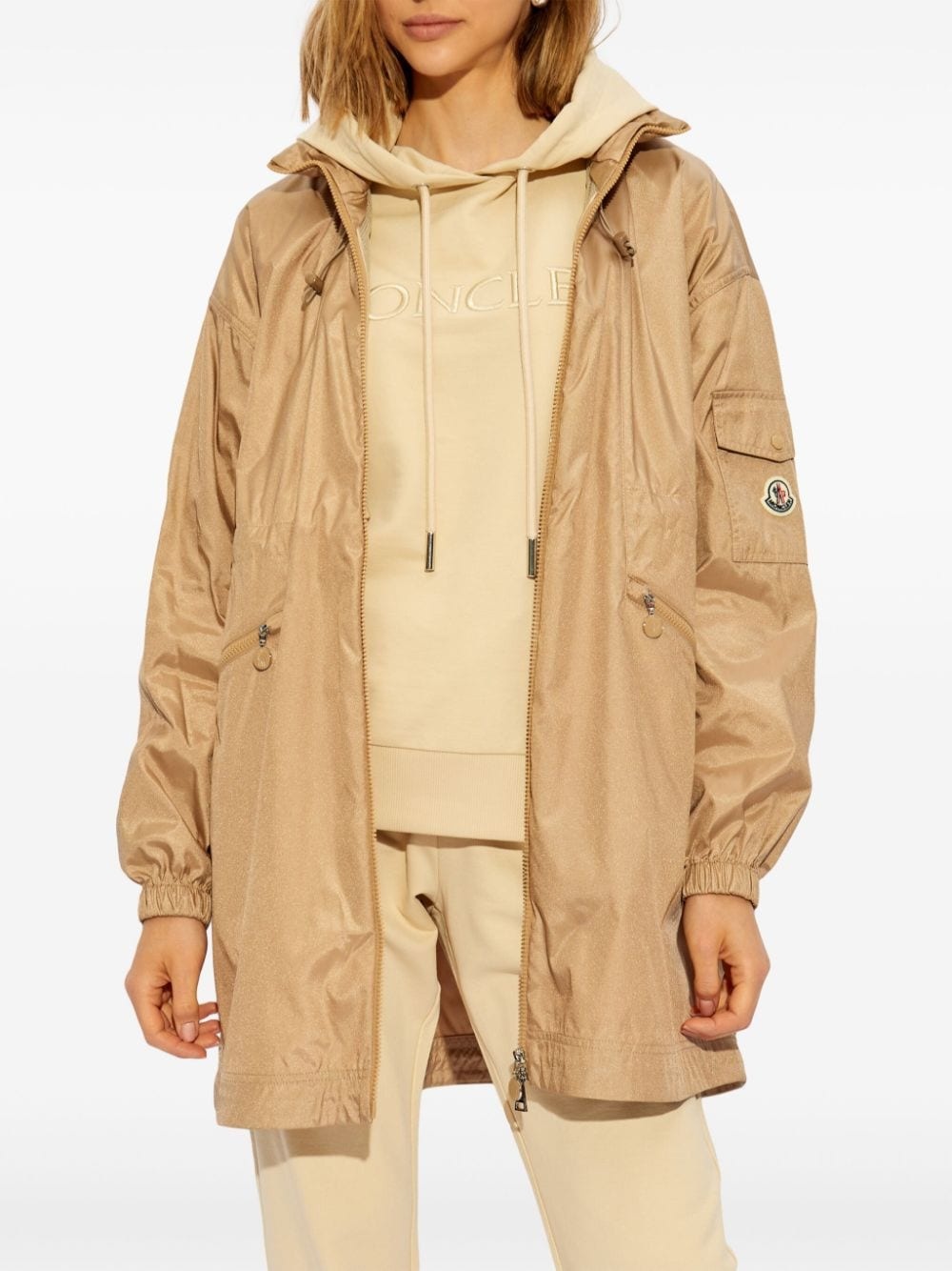 lightweight drawstring parka - 3