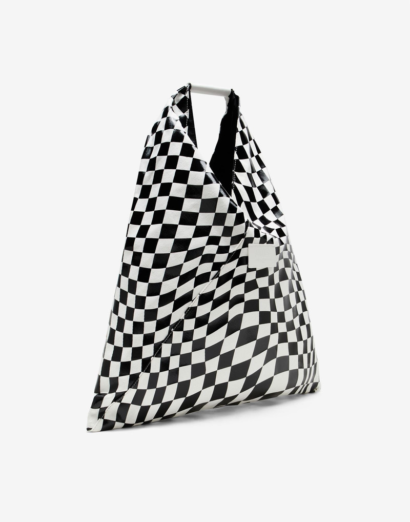 Distorted check print classic Japanese bag 2