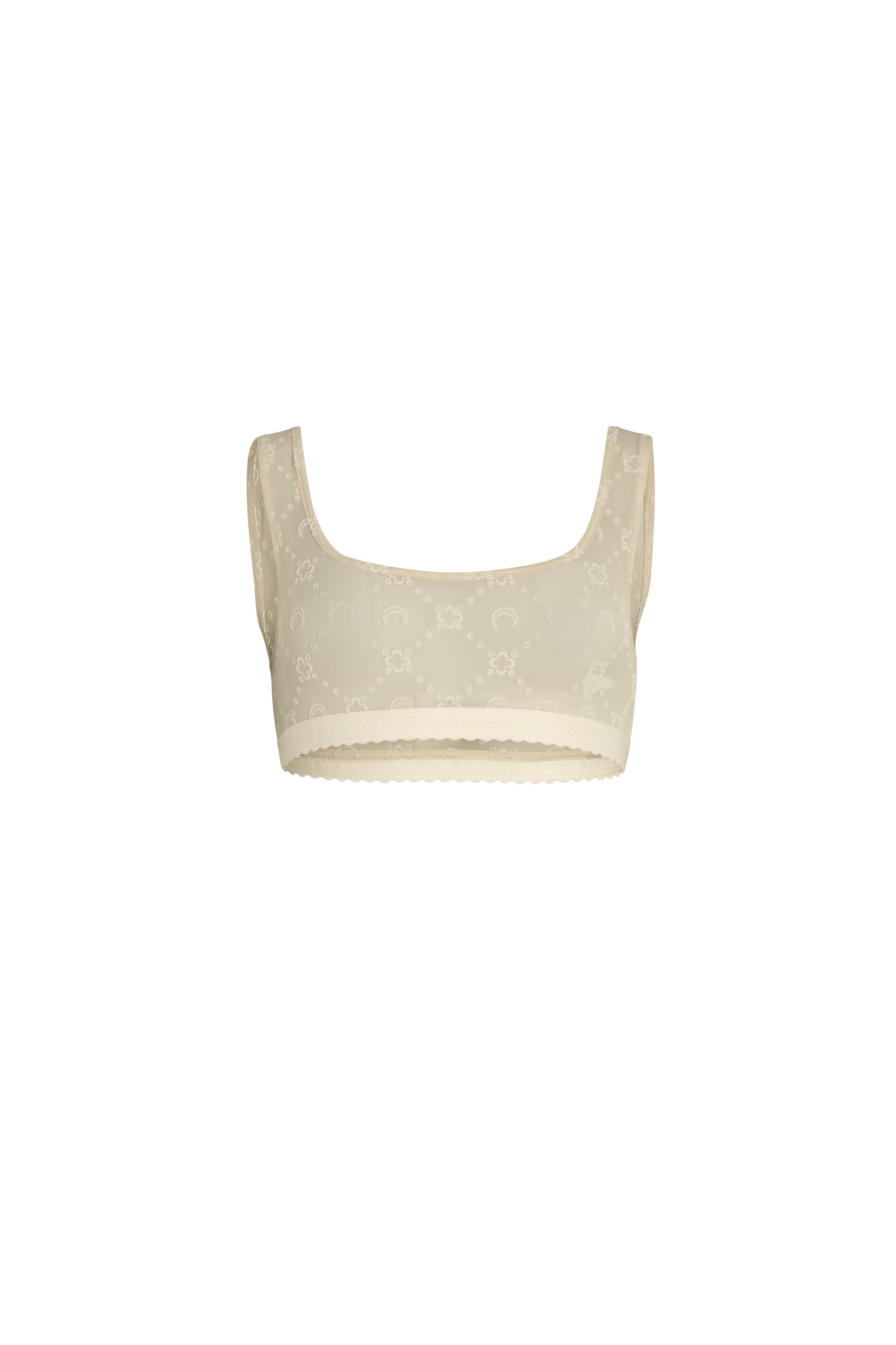 Moonogram Mesh Flock Brassiere - 1
