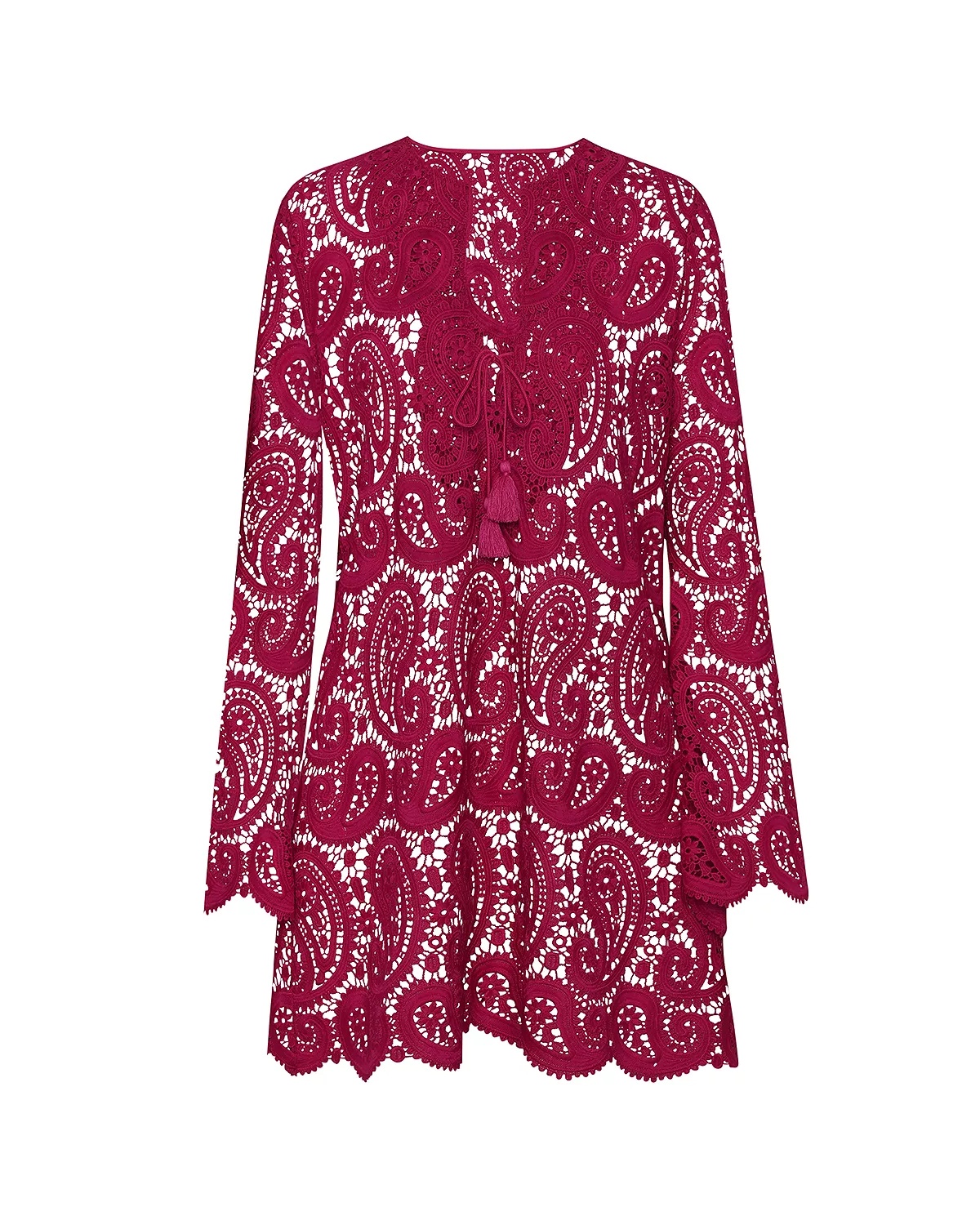 Ansley Paisley Crochet Cover Up Dress - 4
