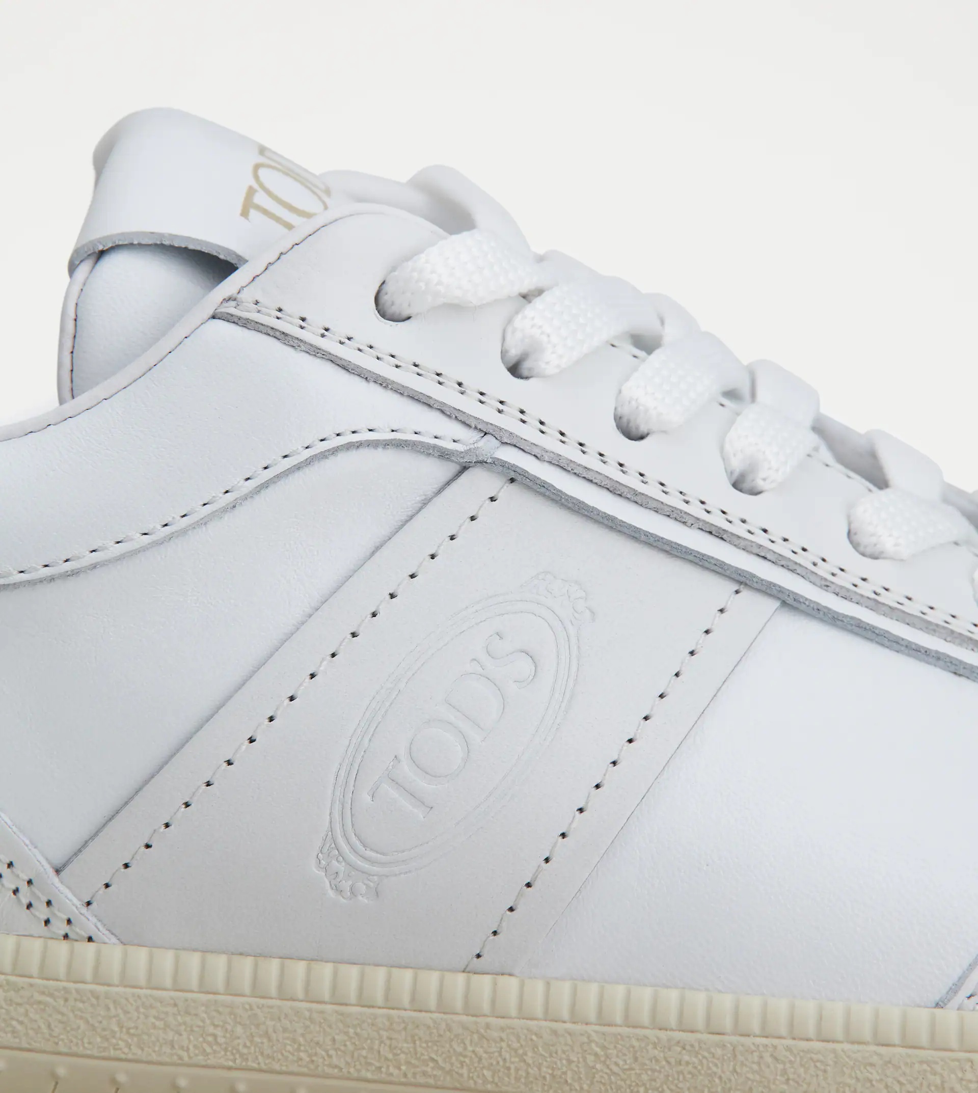 TOD’S TABS SNEAKERS IN LEATHER - WHITE - 6