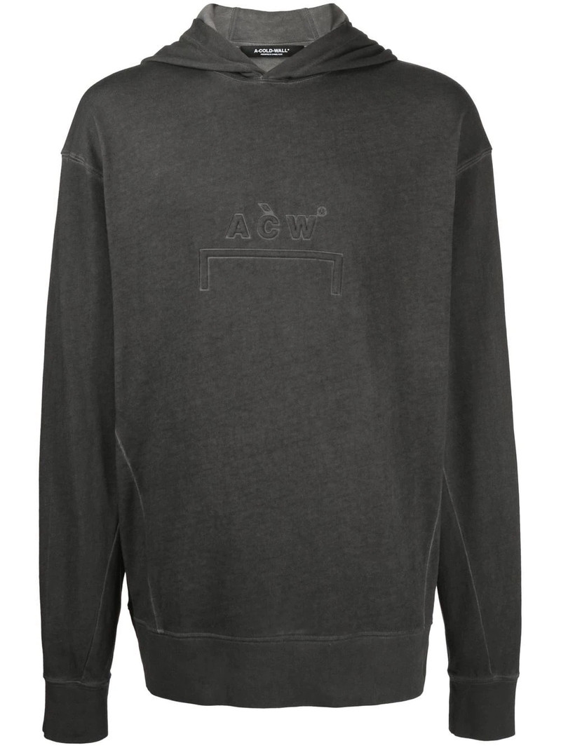 embossed-logo long-sleeve hoodie 1
