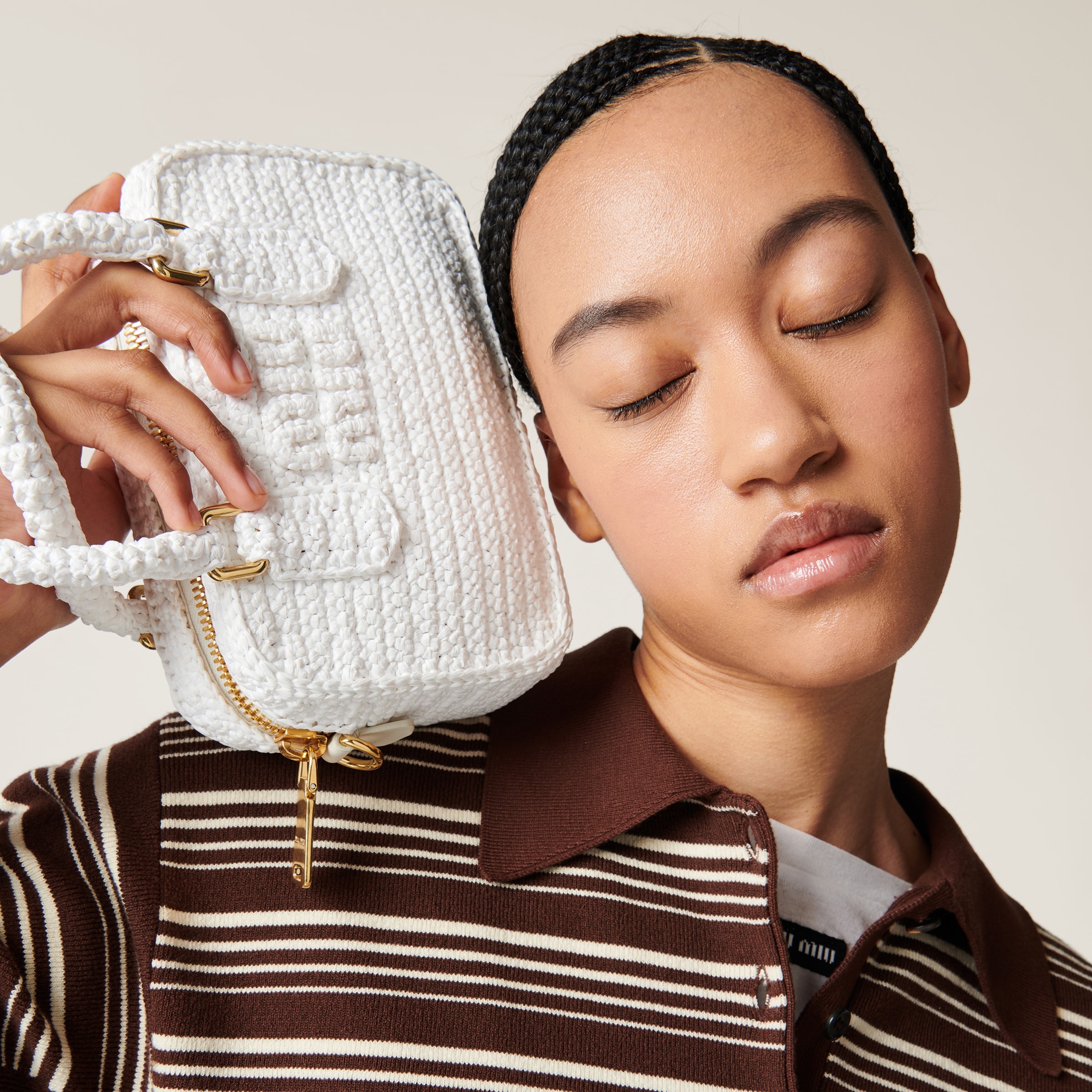 Crochet top-handle bag - 5