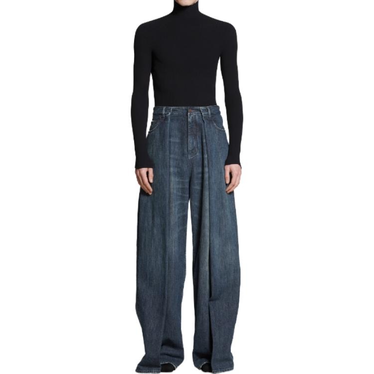 Balenciaga Double Side Pants 'Dark Blue' 767983TNW654445 - 3