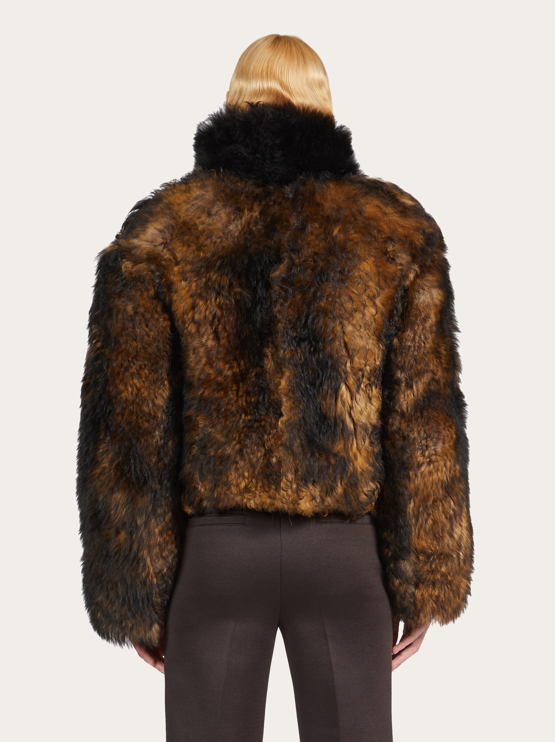 Long haired shearling coat - 3