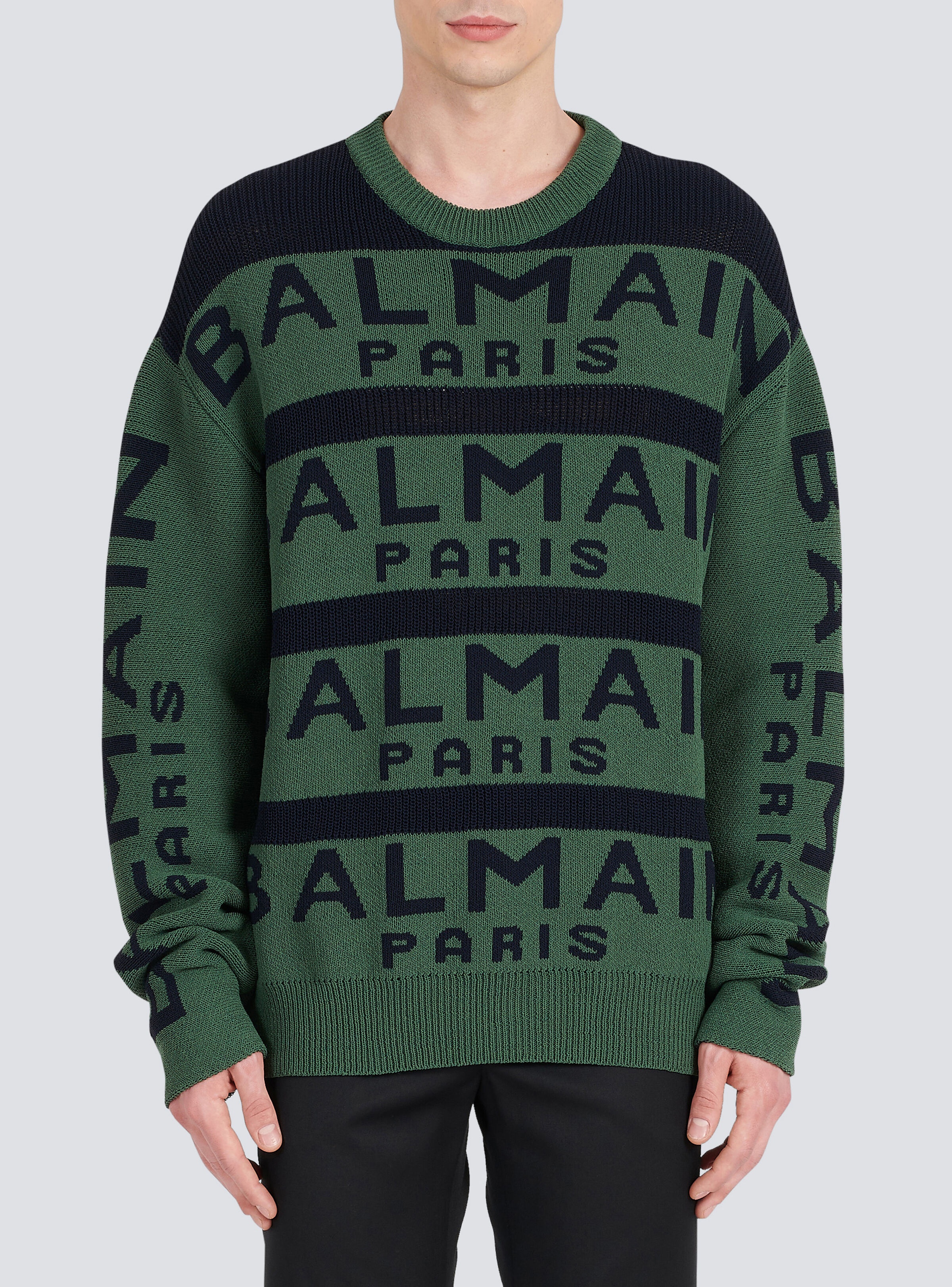 Sweater embroidered with Balmain Paris logo - 6