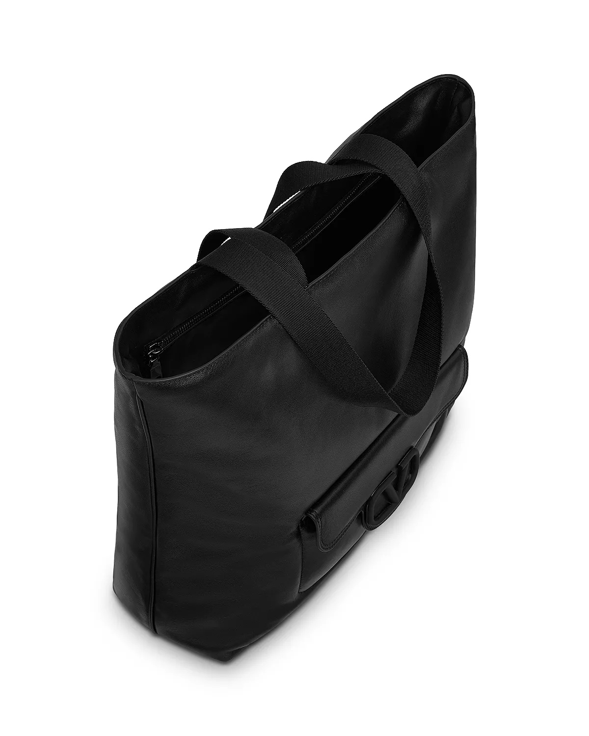 Noir Nappa Leather Shopper Tote - 6