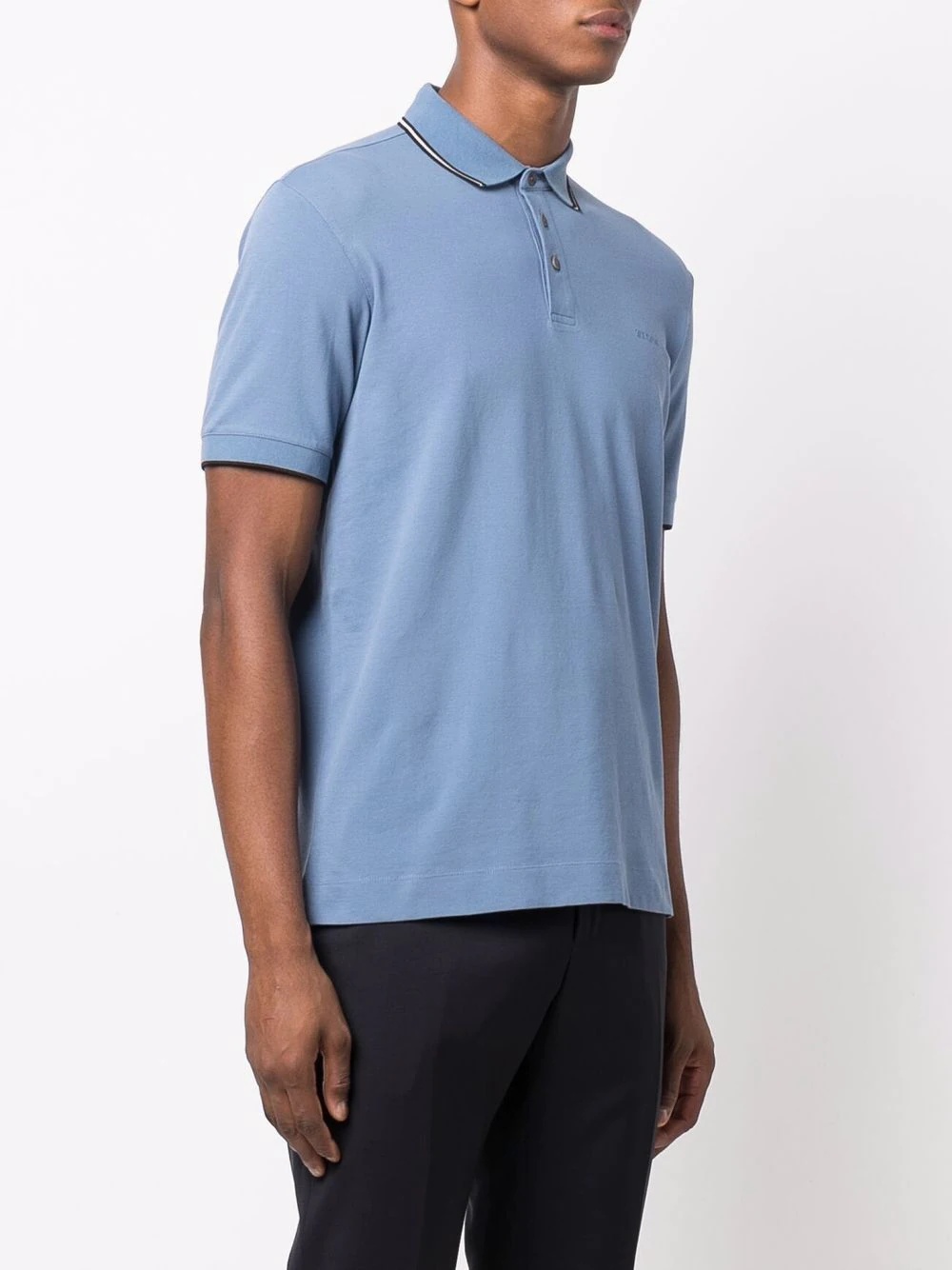 contrast-trim polo shirt - 3