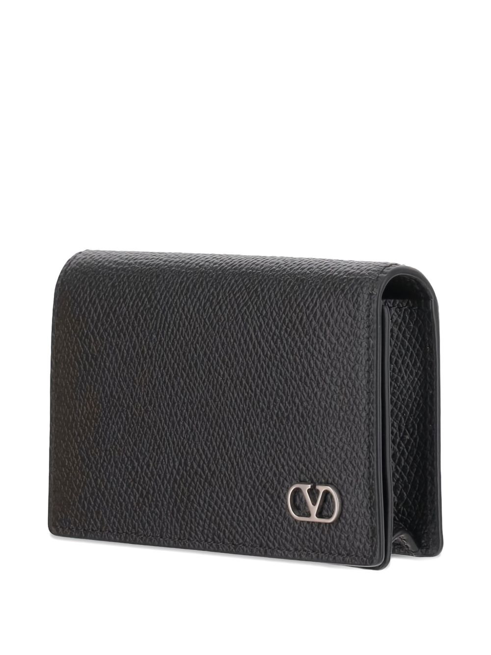 logo-plaque leather wallet - 3