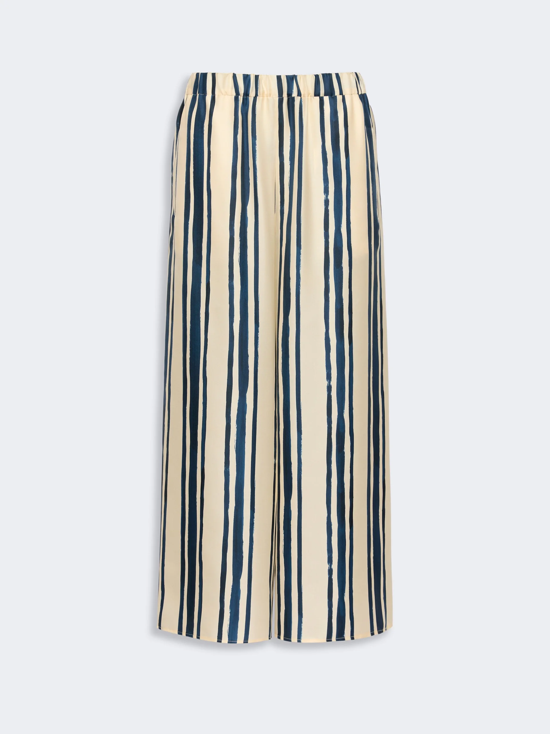 TORTONA Silk twill trousers - NAVY - 1