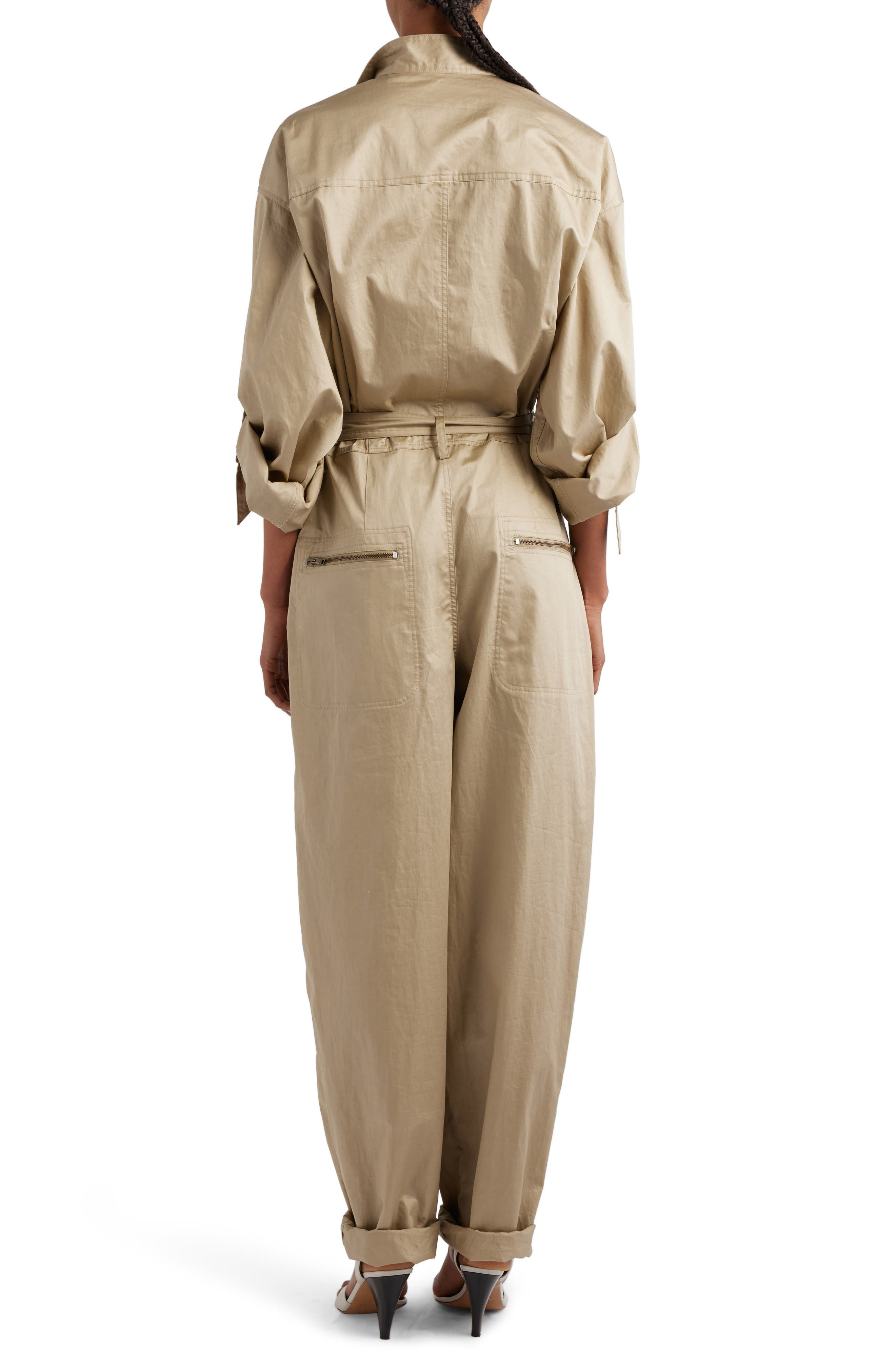 Jocelyne Cotton Twill Utility Jumpsuit - 2