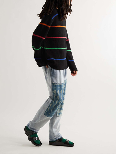 The Elder Statesman Striped Ribbed Cashmere Sweater outlook