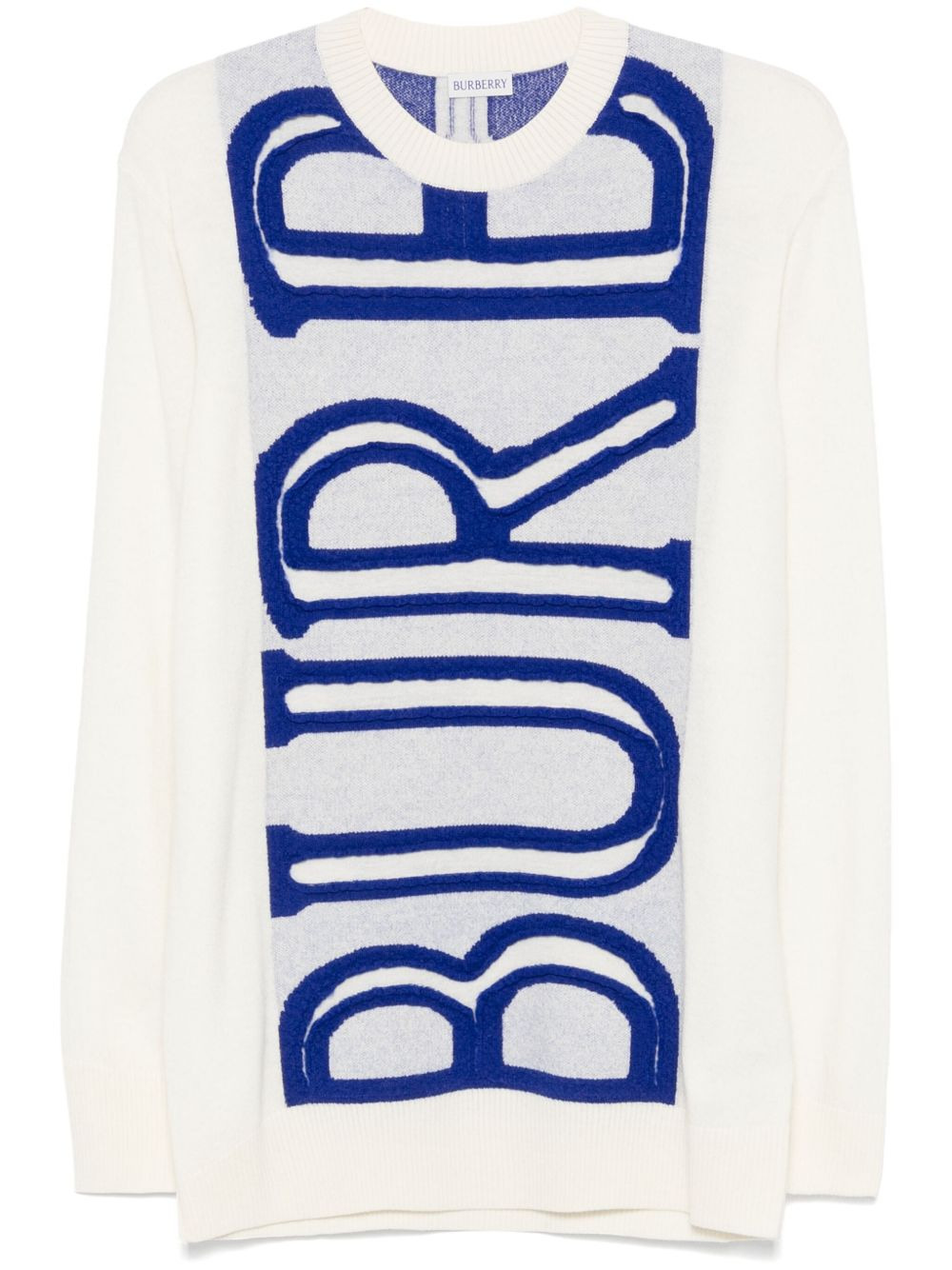intarsia-logo wool sweater - 1