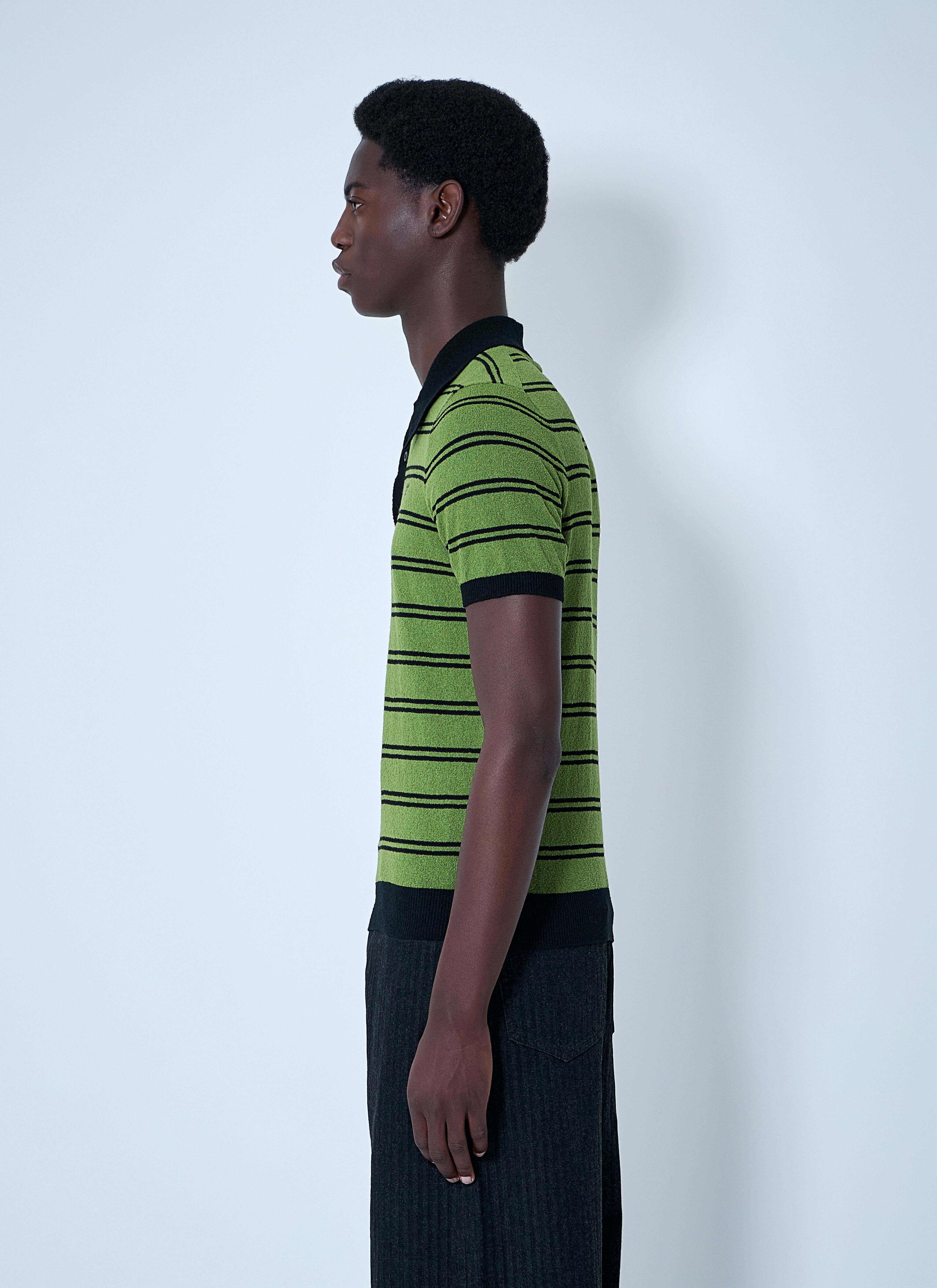 Stripe Logo Motif Polo Shirt - 3