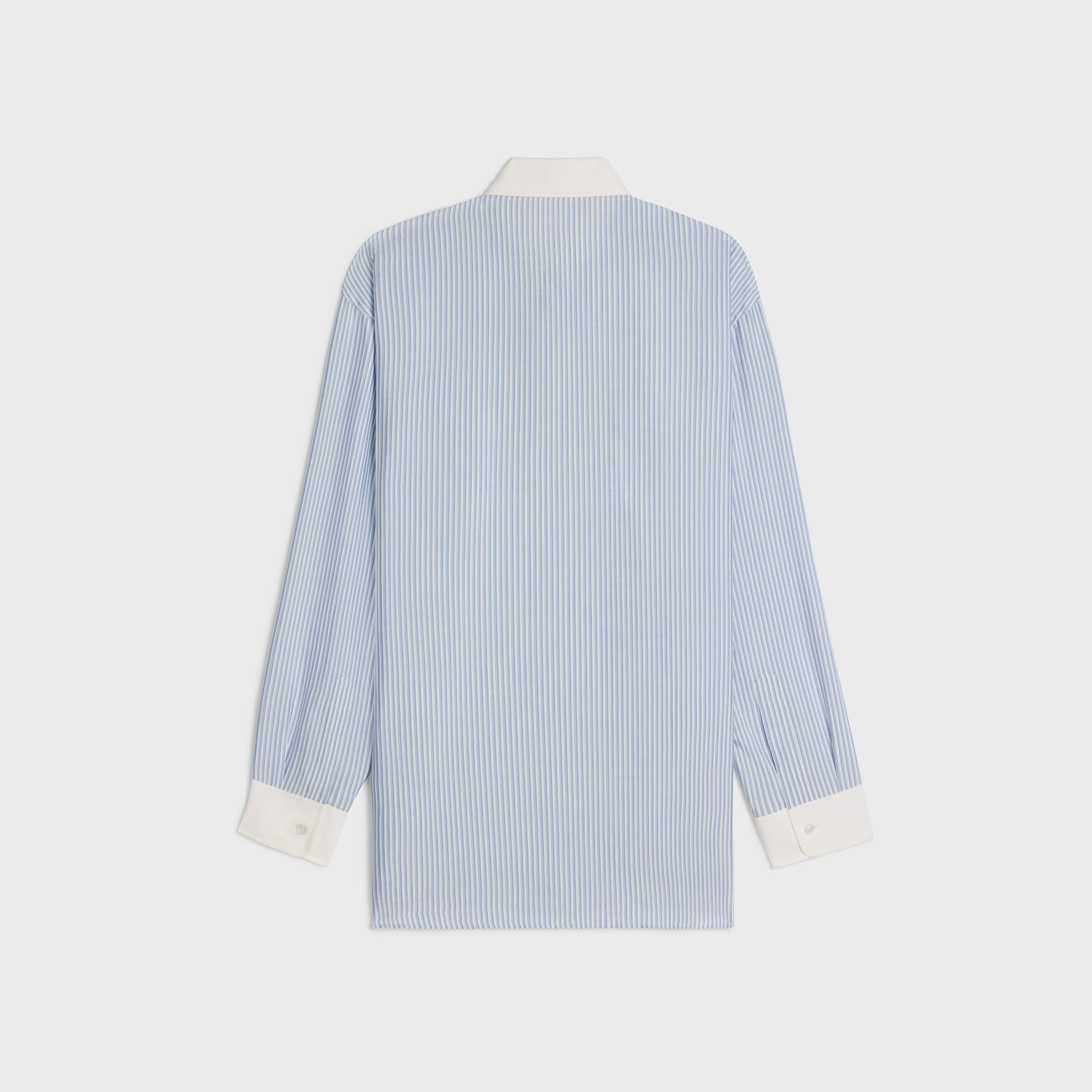 oversized shirt in striped silk - 2
