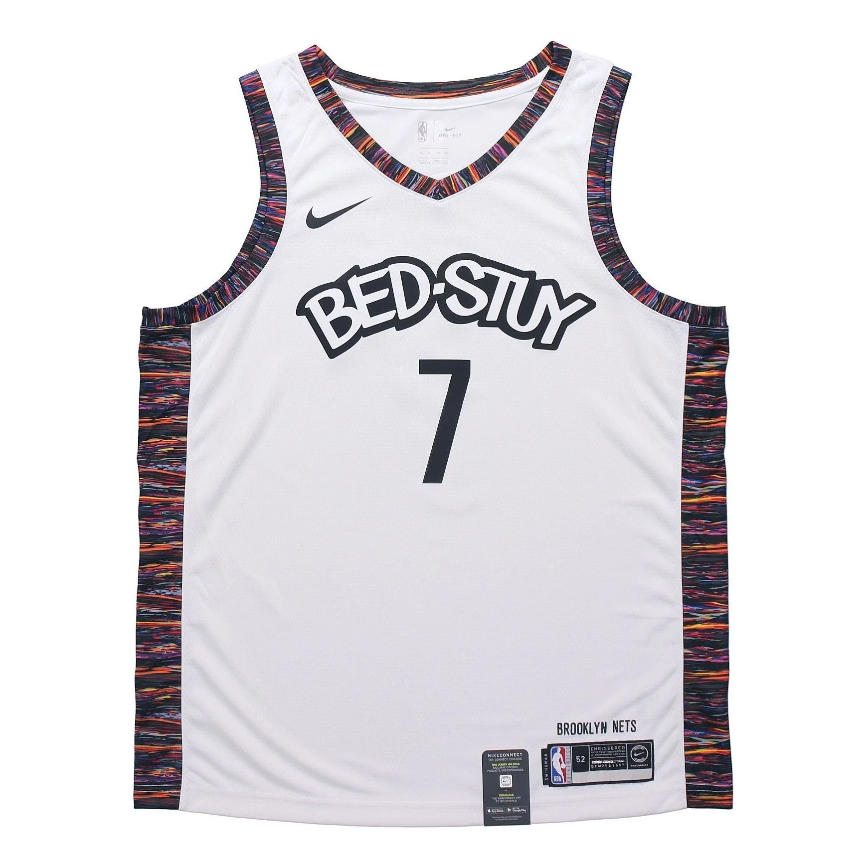 Nike NBA City limited Jersey SW Fan Edition 2019-2020 Season Brooklyn Nets Durant No. 7 White AV4622 - 1