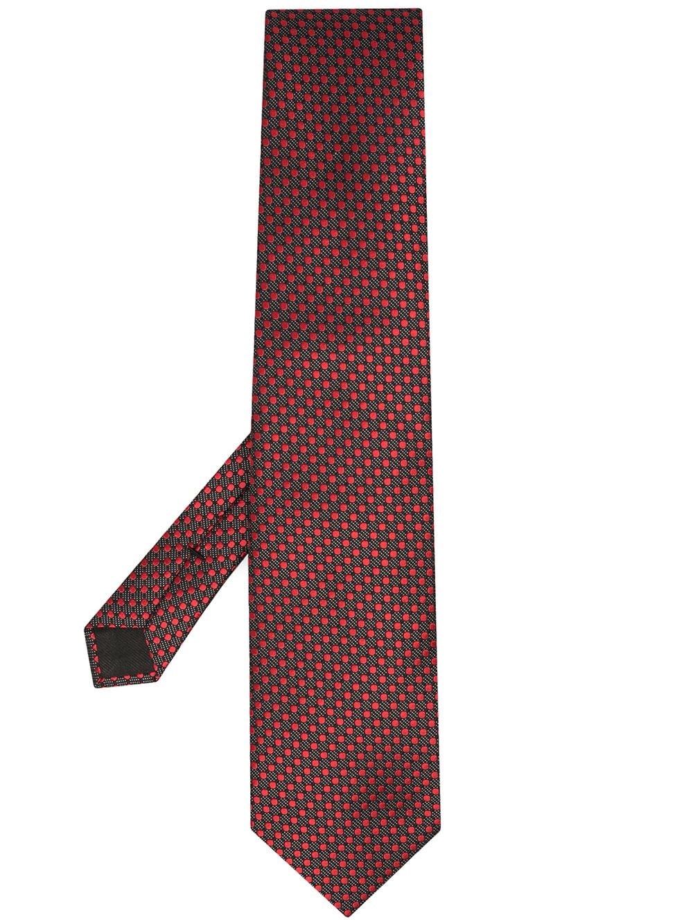 polka dot silk tie - 1